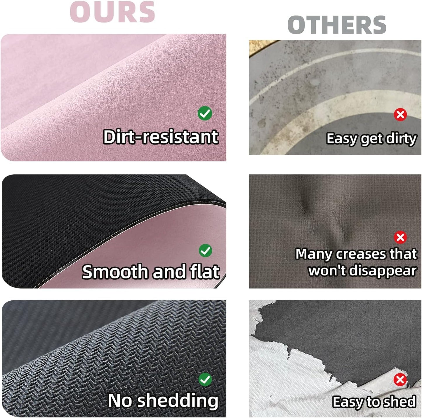 Bath Mat, Bathroom Rugs Non Slip Washable Thin Absorbent Quick Dry Bath Mat Fits Under Door Bathroom Floor Mat Perfect for Bath, Shower, or Sink 20"x48" Pink