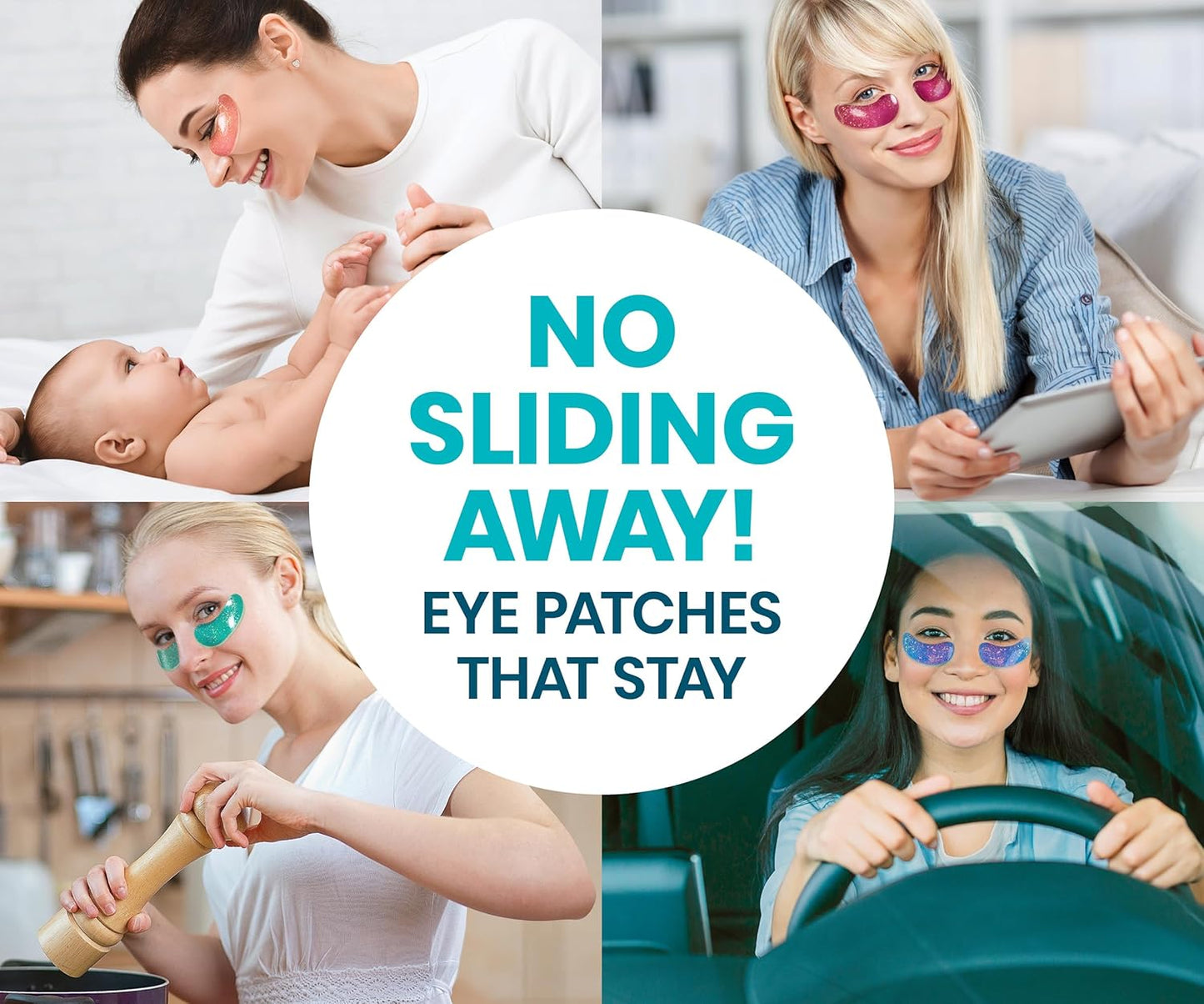 Stylia Under Eye Patches for Puffy Eyes and Dark Circles (30 Pairs) - Marine Collagen Under Eye Mask with Vitamin C, Hyaluronic Acid, Pearl Extract - Eye Masks for Dark Circles and Puffiness