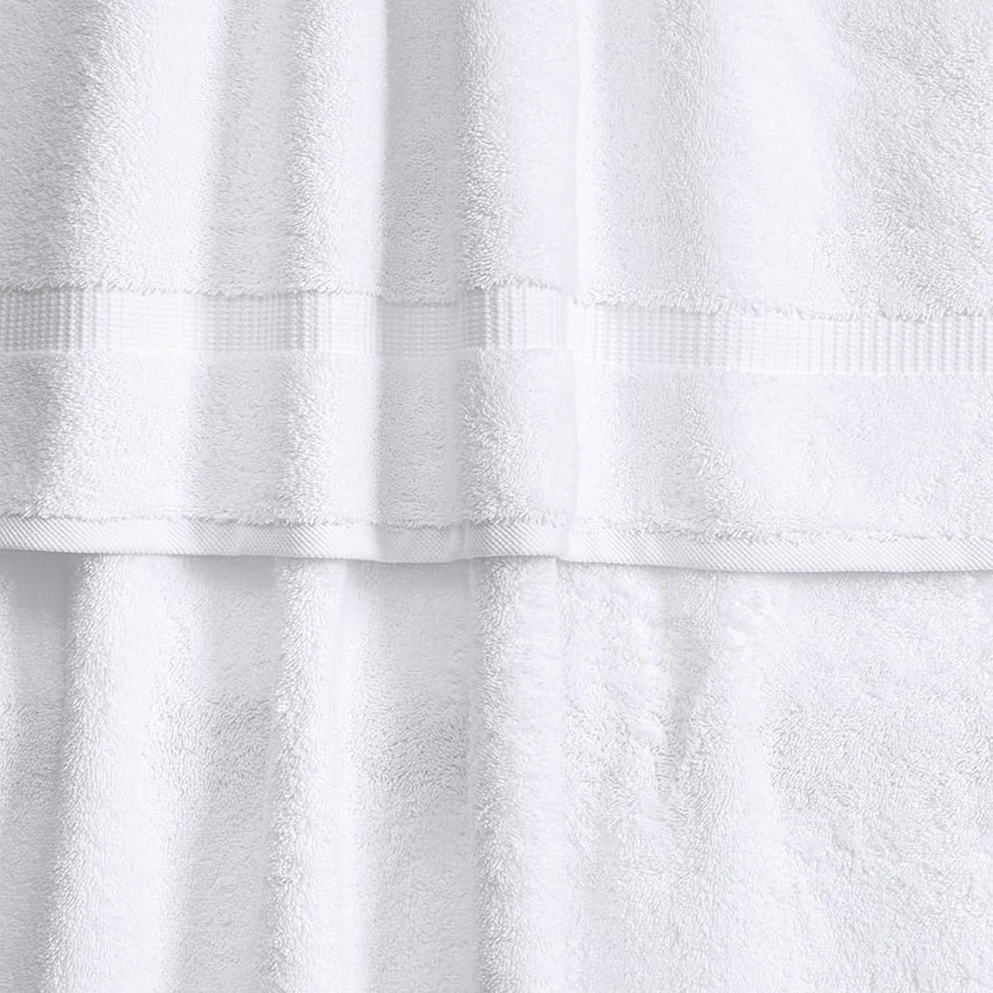 SALBAKOS 100% Turkish Cotton 6-Piece Towel Set | Heirloom Quality Hotel & Spa Collection | Soft, Super Absorbent 2 Washcloth, 2 Hand, 2 Bath Towel Sets | Made in Turkey (White, 6 Piece Towel Set)