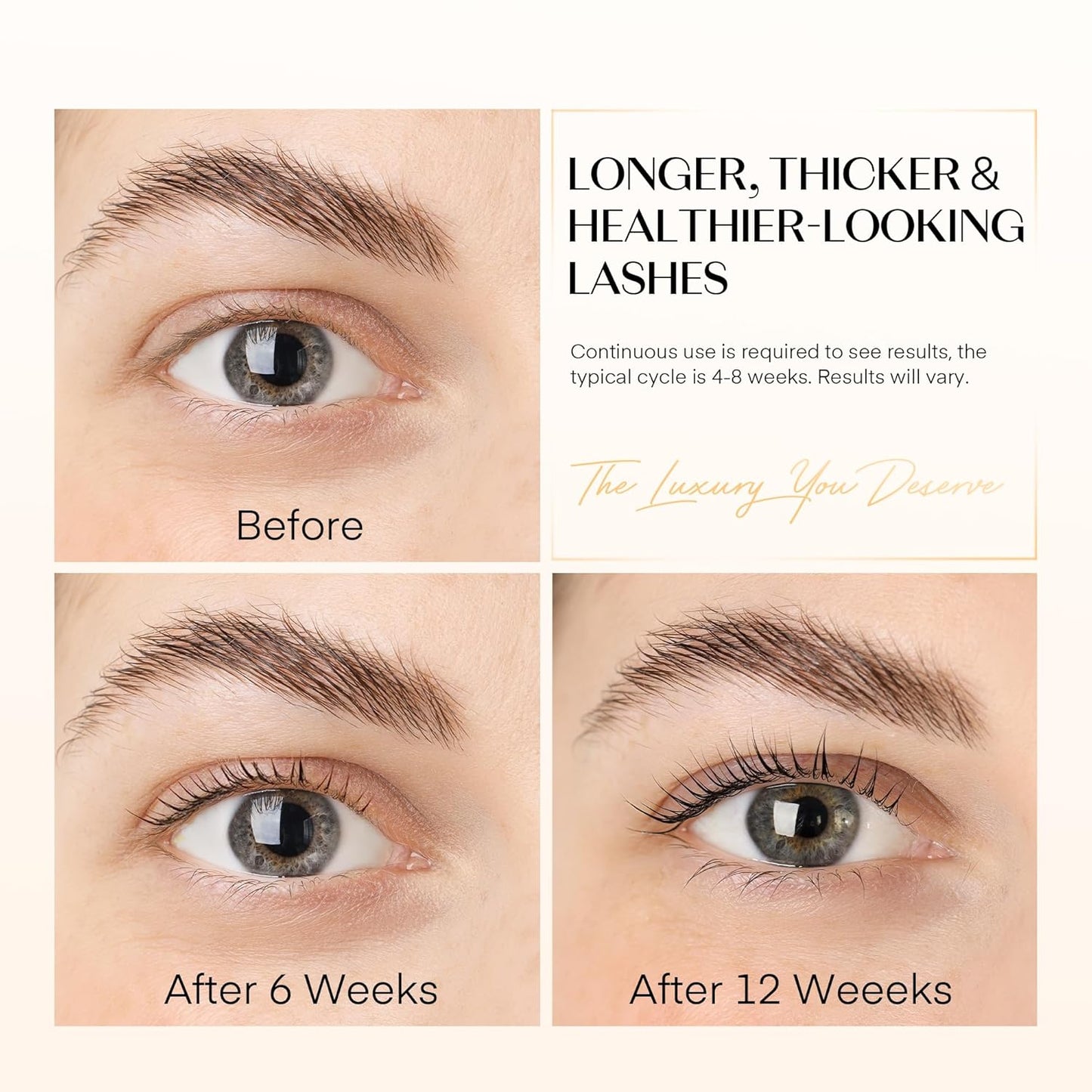 Lash Serum for Eyelash Growth - Lash Enhancer for Thicker Longer and Fuller Eyelashes - Advanced Natural Formula Vegan & Cruelty-Free 0.17 Fl Oz (Pack of 1)