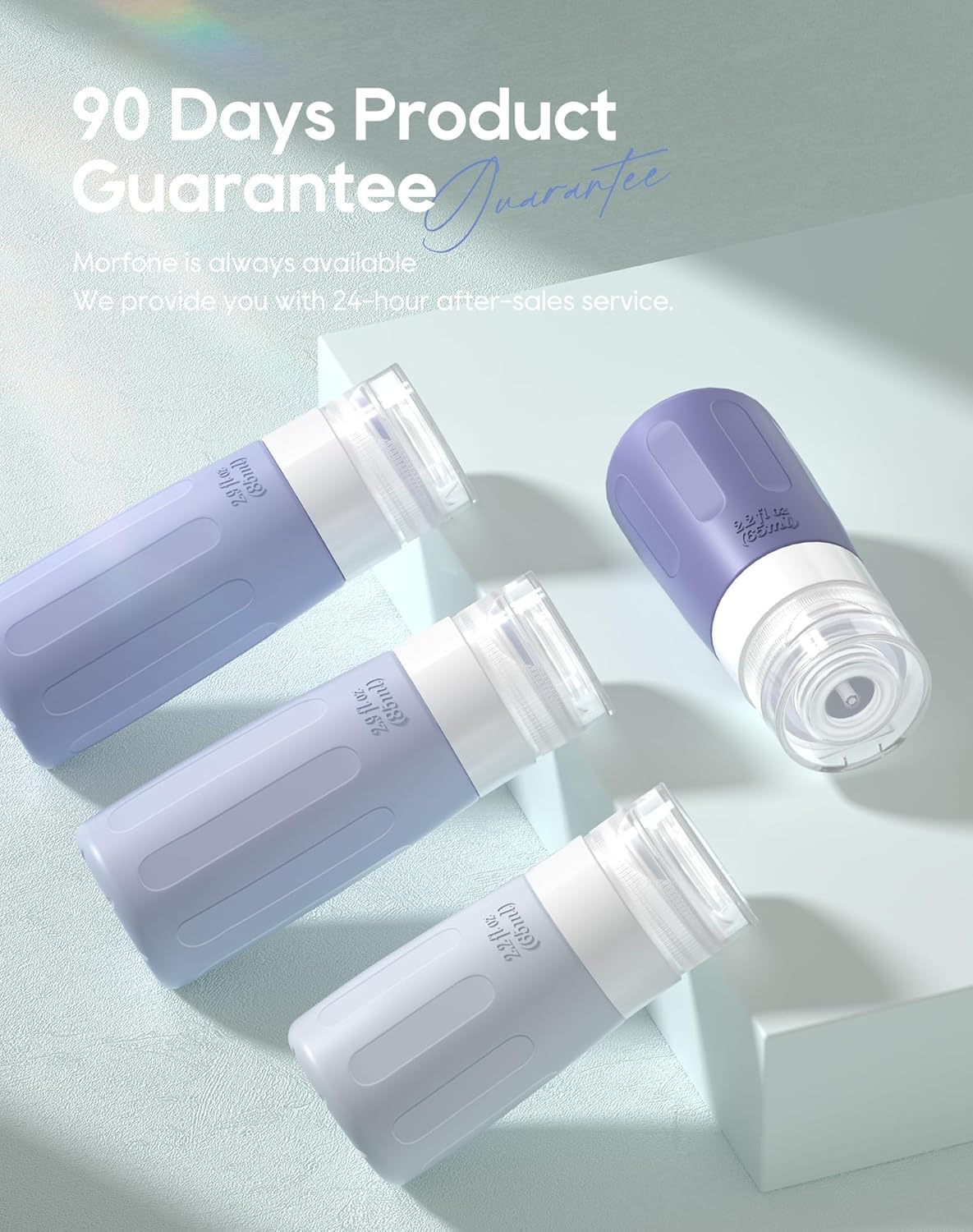 Morfone 16 Pack Silicone Travel Bottles Set for Toiletries TSA Approved Travel Containers Leakproof Squeezable Refillable Accessories 2oz 3oz for Shampoo Conditioner Lotion Liquids(Blue)