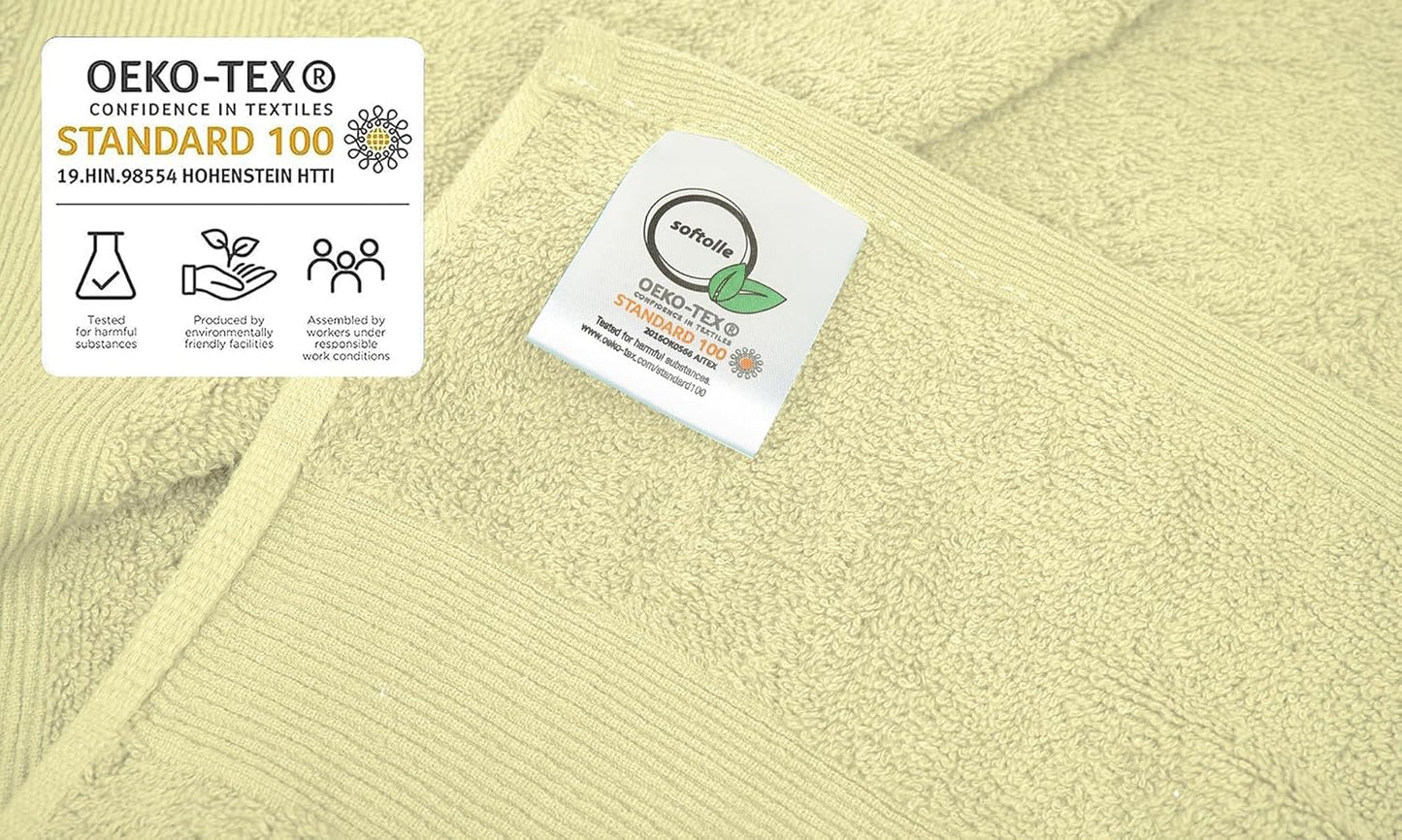 Softolle Luxury Bath Towels Set of 4 (27” x 54”) | Towels for Bathroom | Super Soft | Highly Absorbent Towels for Home, Spa, Gym (Cream)