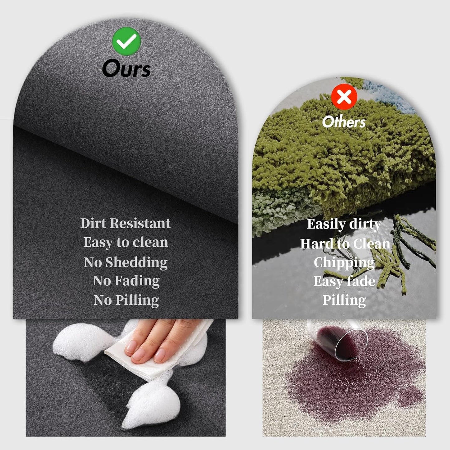 Diatomaceous Earth Bath Mat 17" x 59" Extra Long Bathroom Mat Large Fast Dry Super Absorbent Non-Slip Rubber Backed Shower Mat Bath Rugs Mats for Bathroom Floor, Tub, Shower, Sink, Dark Grey