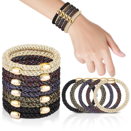 Hair Ties No Damage - 10PCS Ponytail Holders - Elastic Hair Ties for Thick Hair - Braided Hair Bands for Women Girls's Hair - Bright Star