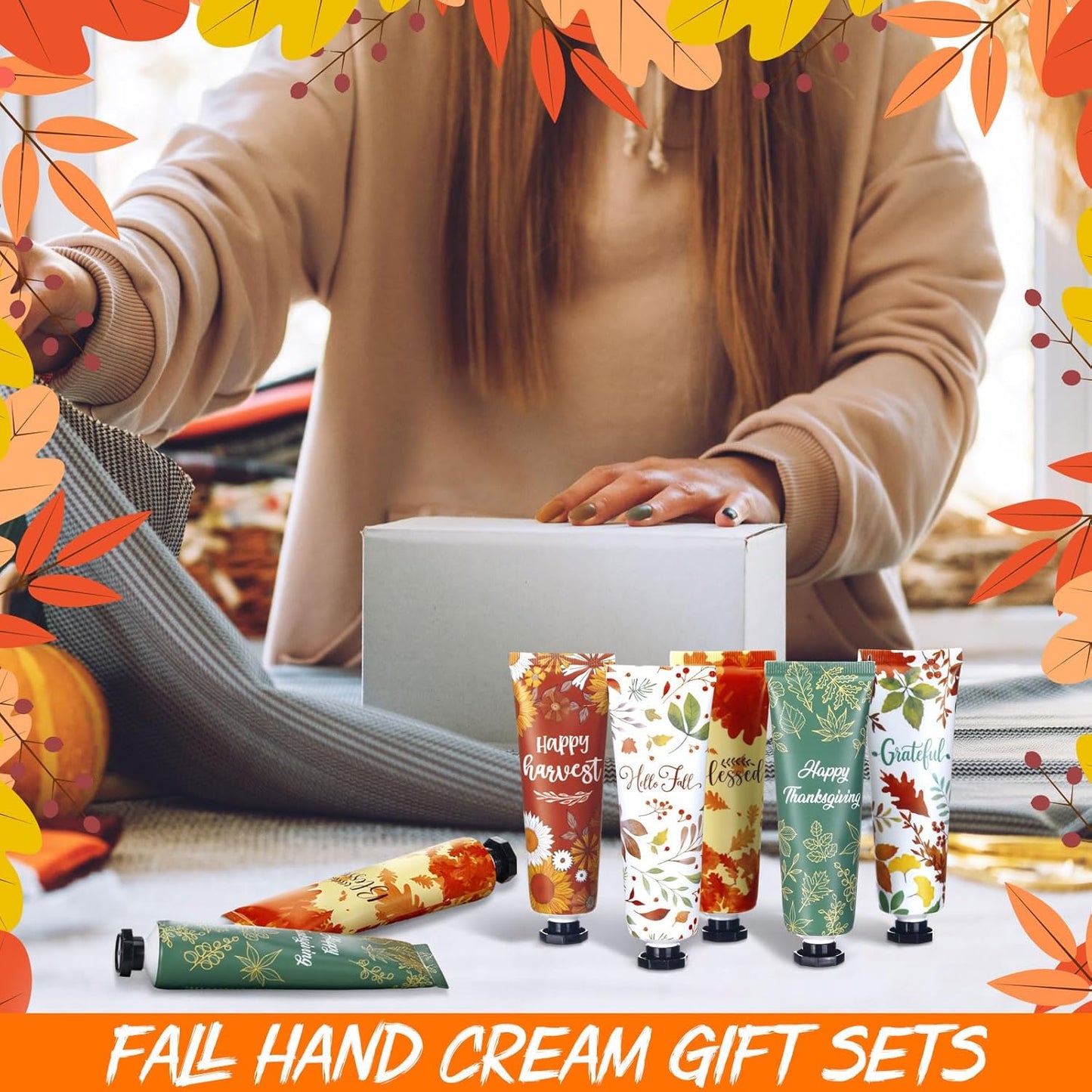 20 Pcs Thanksgiving Fall Hand Lotion Gifts Bulk for Women Maple Leaves Hand Cream 30ml Natural Botanical Fragrance Mini Lotion for Chapped Hands Travel Thanksgiving Autumn Party Supplies
