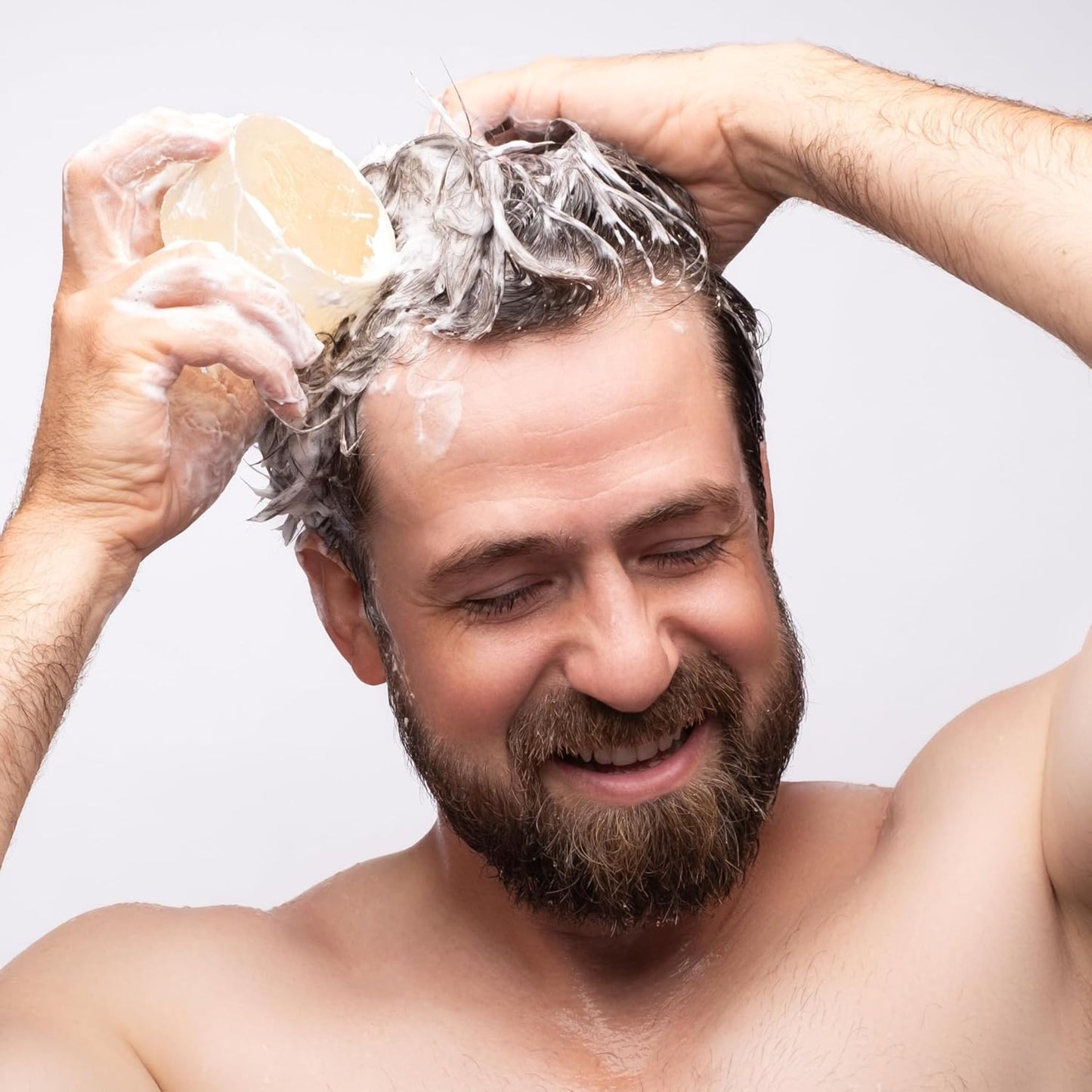 Men’s All-in-One Shampoo & Body Soap Bars – Extra Thick 1.6” Glycerin Hair & Body Soap Bars - 2 Soaps - Spiced Sawdust Scent - with Coconut Oil, Oat Protein & Cedarwood Oil - Made in USA - 14.5 oz