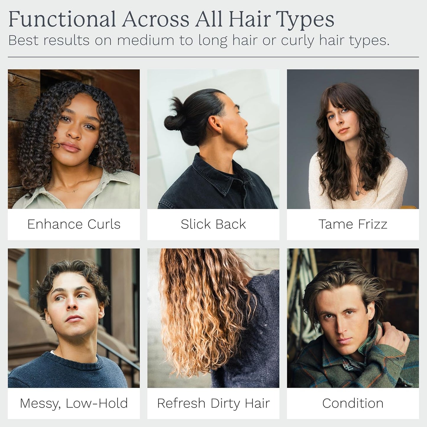 Highland Glacial Cream - Versatile hair styling cream that smooths, de-frizzes, texturizes & boosts curls. Natural, plant-derived, & made for all hair types. (2.5 oz)