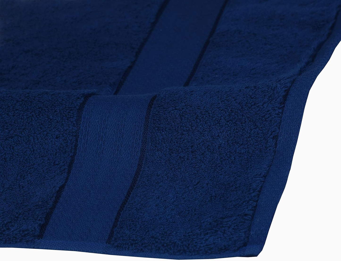 GLAMBURG 700 GSM Premium 8-Piece Towel Set - Contains 2 Bath Towels 30x54, 2 Hand Towels 16x28, 4 Wash Cloths 13x13 - Luxury Hotel & Spa Quality - Durable Ultra Soft Highly Absorbent - Navy Blue