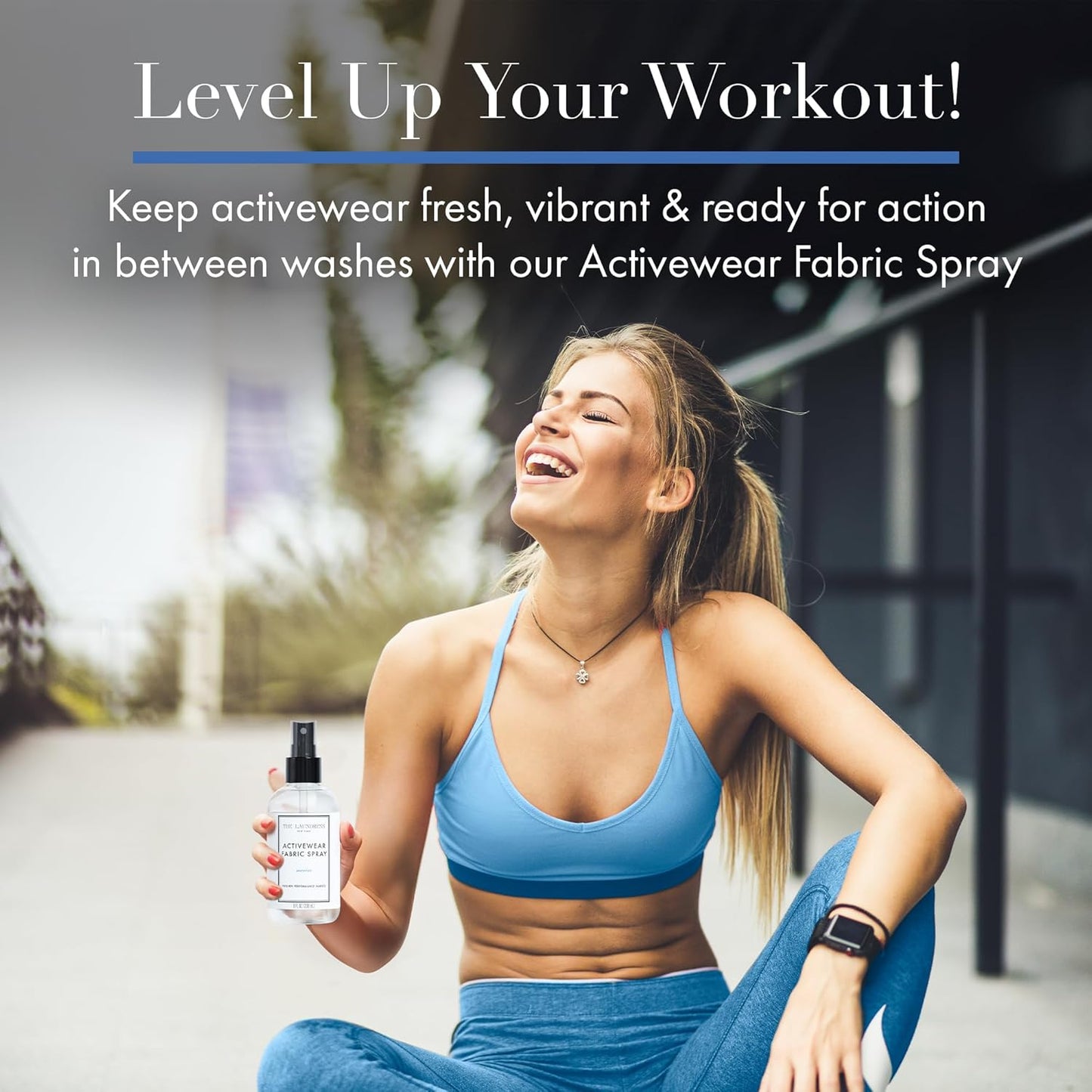 The Laundress Activewear Fabric Refresher Spray, 8 Oz, Marine Fragrance, Bright, Energetic, Odor Freshener for Performance Gear, Towels, Tote Bags, Sneakers & Yoga Mats, 48 Hours* Fragrance