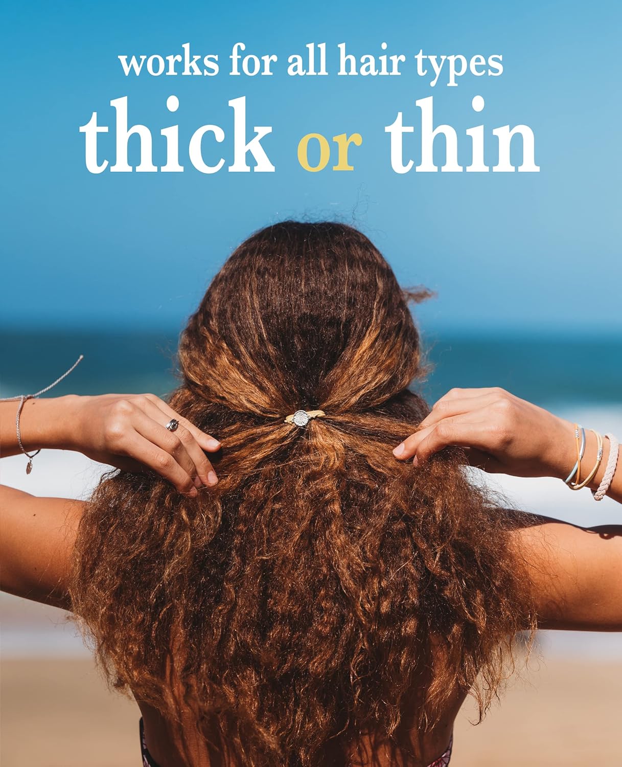 K'lani Hair Tie Bracelets for Women - Elastic Hair Bands That Double as Stylish Jewelry - Imagine - Large