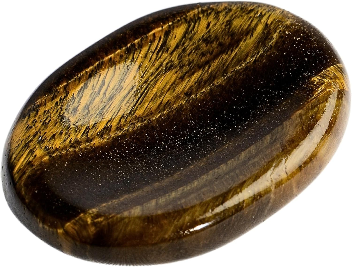 Tiger Eye Worry Stones – Crystal Thumb Worry Stone for Anxiety, Stress – Relaxing and Soothing Balance Stones for Meditation, Stress Relief – Healing Stones and Crystals for Men and Women