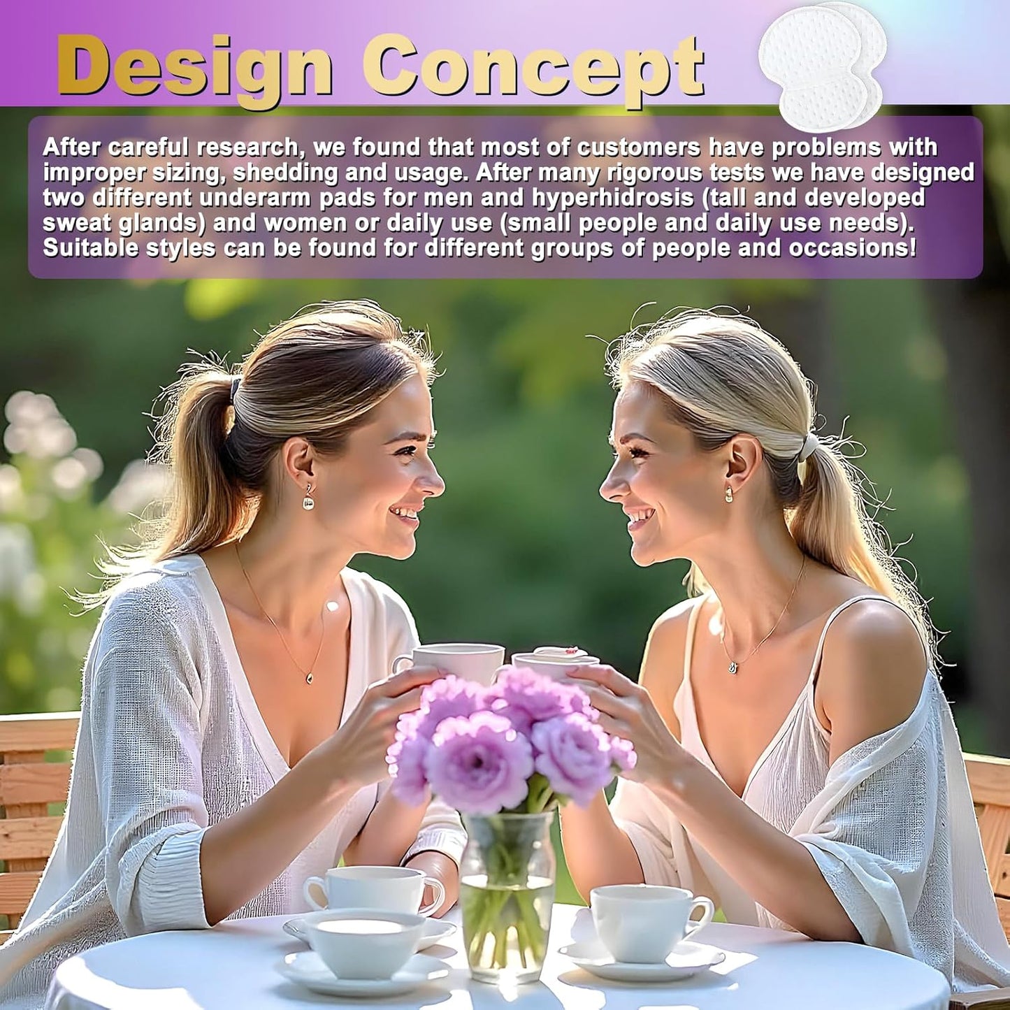 Arme 180 Pcs Armpit Sweat Pads, Underarm Sweat Pads for Women, Disposable Antiperspirant Sweat Pads for Under Arms, Arm Pit Sweat Guards, Invisible Sweat Free Armpit Protection for Hyperhidrosis