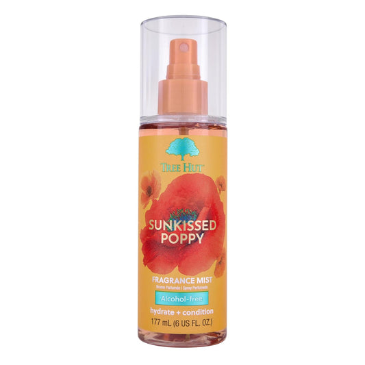 Tree Hut Sunkissed Poppy Fragrance Mist, Spritz On for a Refreshed Feel or Layer with Your Favorite Scents, Versatile Body Spray, 6 fl oz.