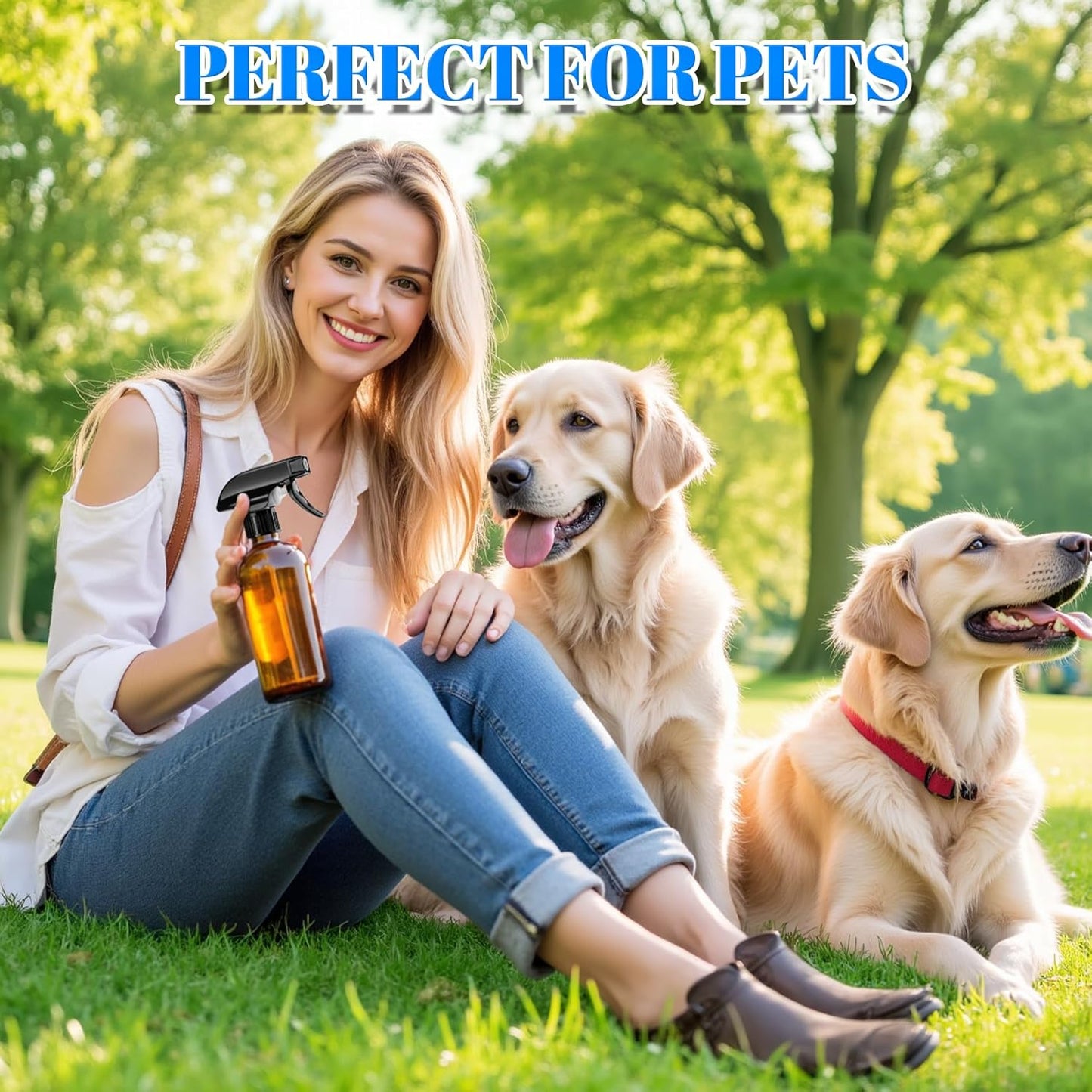 DIYSELF Spray Bottle for Cleaning Plastic Spray Bottles 16 oz 500ml Squirt Bottles for Liquids Amber Clear Spray Bottles for Cleaning Empty Plastic Spray Bottle for Home and Garden (4 Pack)