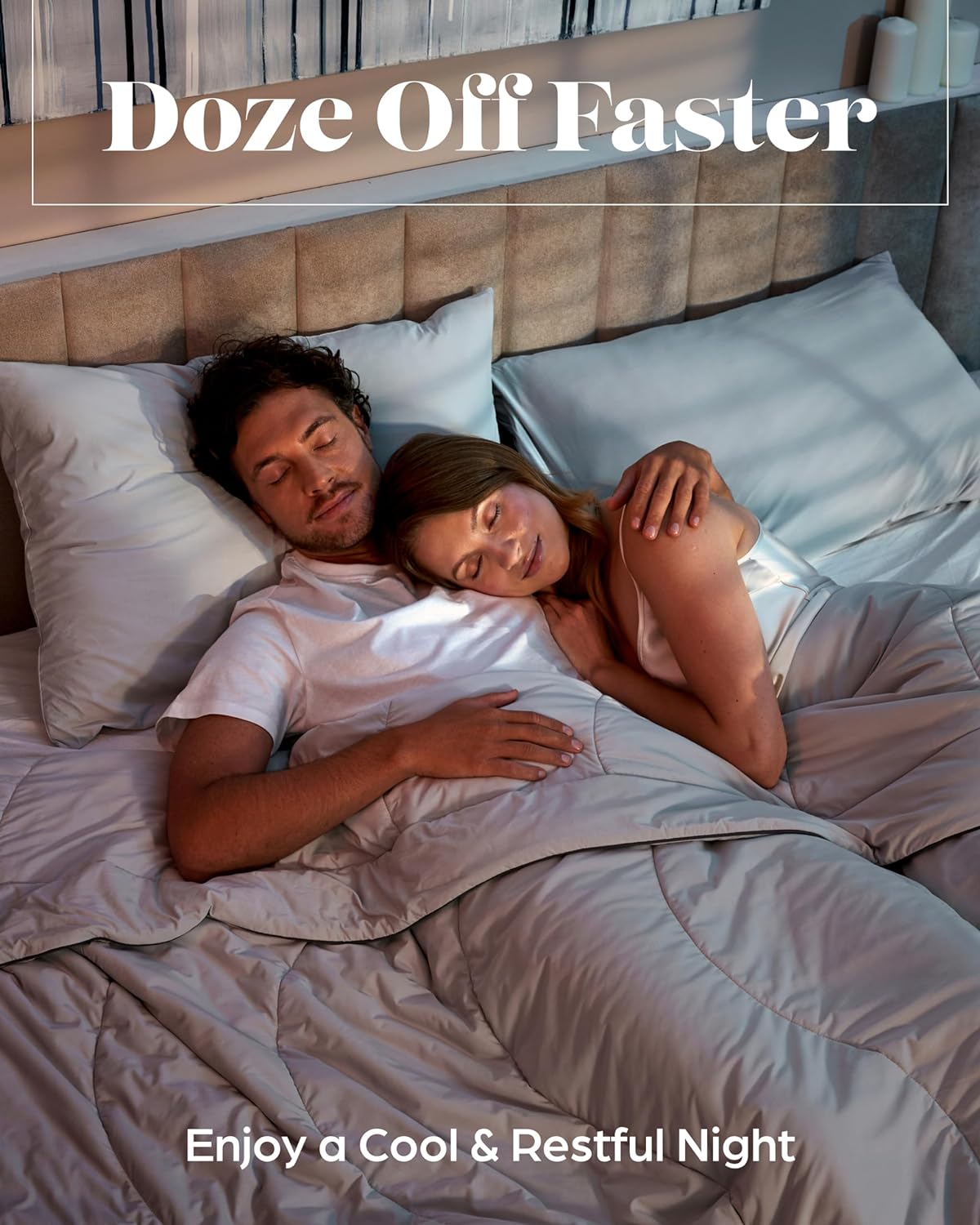 Lavish Comforts® Cooling Pillow Cases for Hot Sleepers – Cool, Ultra-Soft King Pillow Cases for Frizz, Anti Acne Pillow Case, Antimicrobial, Alternative Silk Pillow Cases– King Gray Set of 2