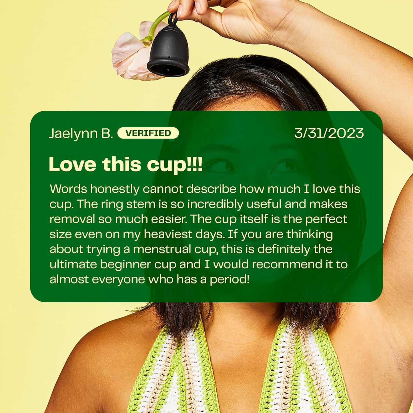 Viv for Your V Small Premium Menstrual Cups, Ring Stem for Easy Removal, Soft Tampon Alternative for Active Lifestyle, Comfortable 12 Hour Wear, Medical-Grade Silicone Reusable Period Cup