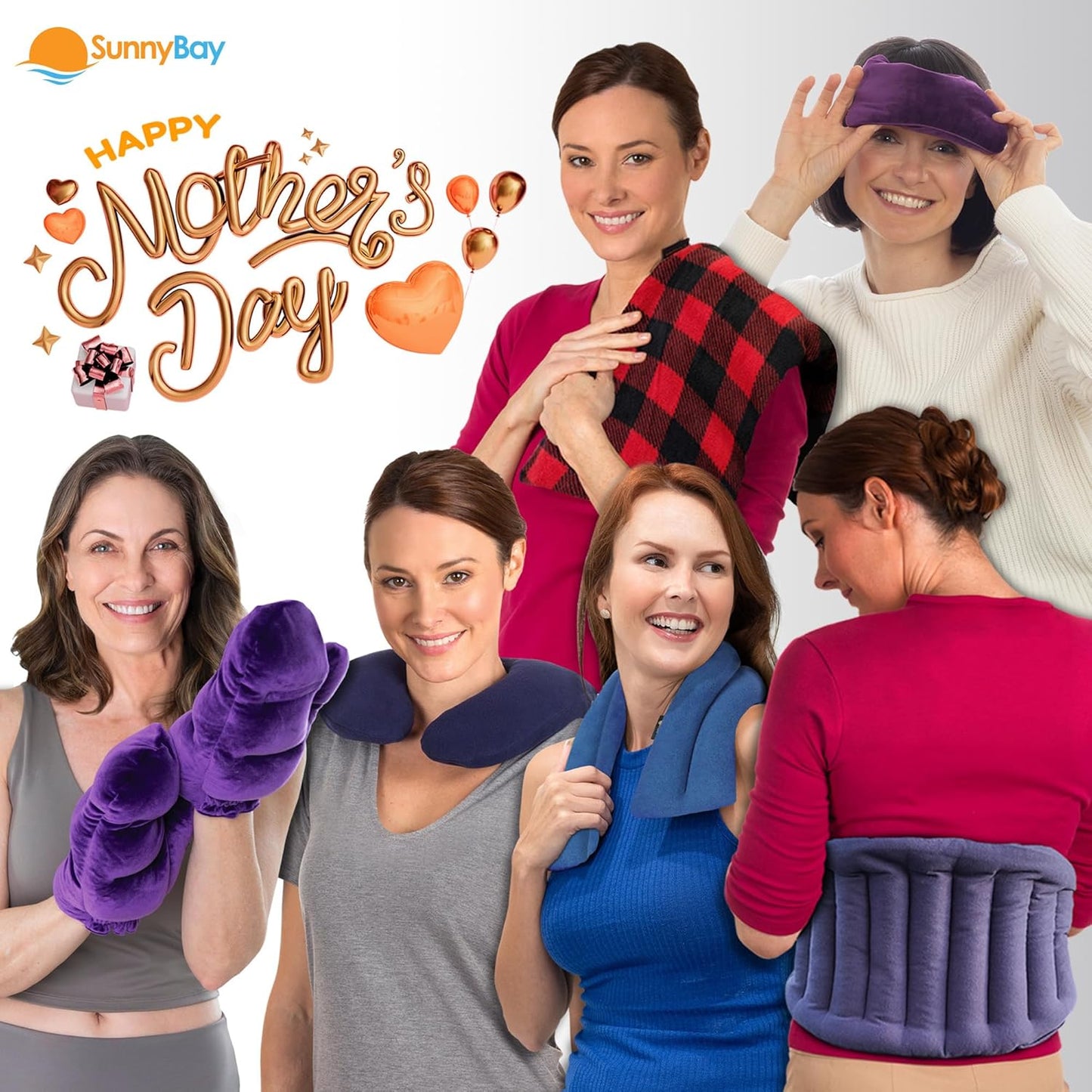 SunnyBay Microwave Heating Pad for Neck and Shoulders, Versatile Bean Bag Moist Heating Pad, Microwavable Neck Wrap and Cool Pack for Deep Pain Relief, Weighted Hot or Cold Therapy (Sky Blue)