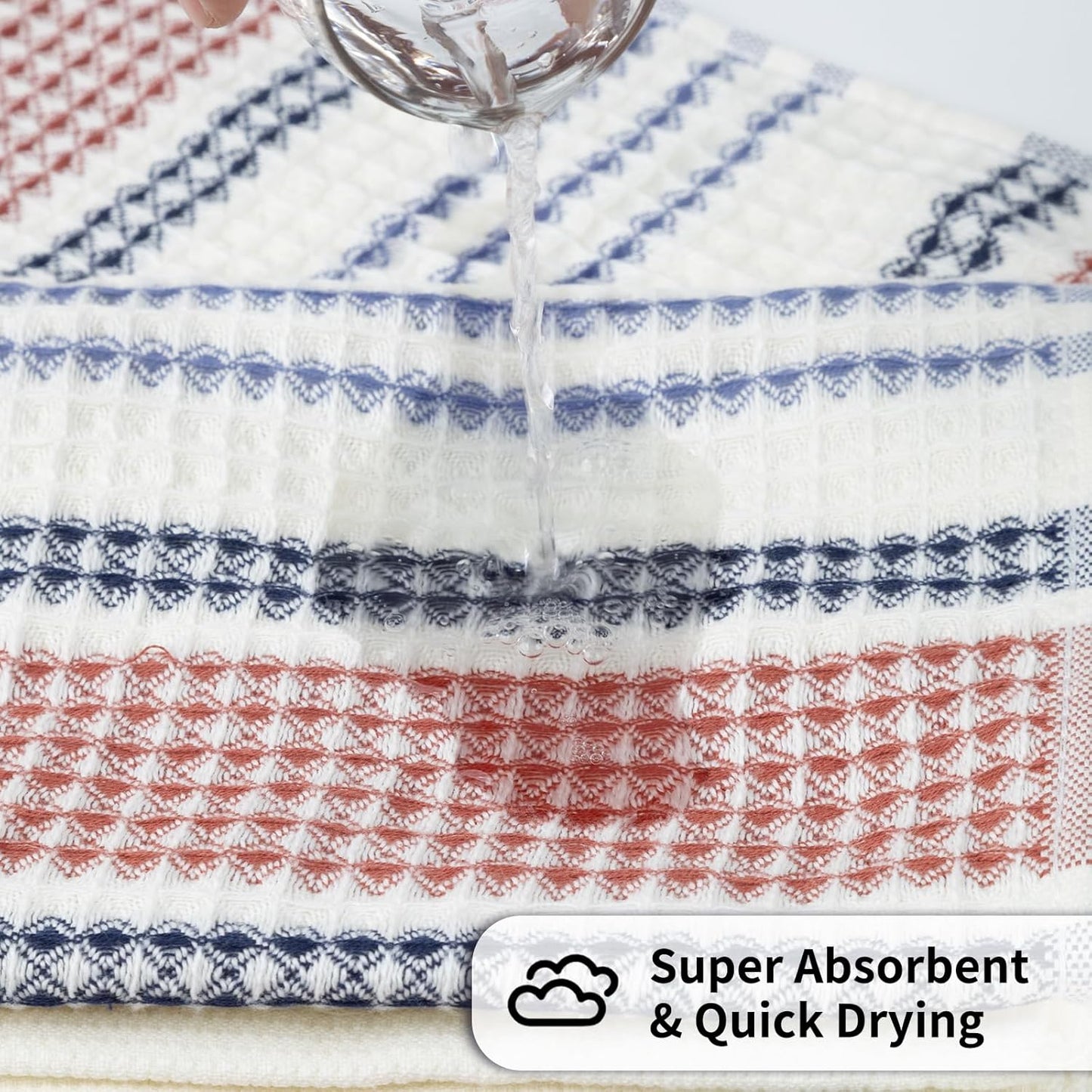 Bath Towels Set, Soft & Thick & Absorbent & Quick Dry, Hotel Towels for Bathroom Luxury, Beach Towel (Waffle Cafe, 2 Bath Towels+4 Hand Towels)