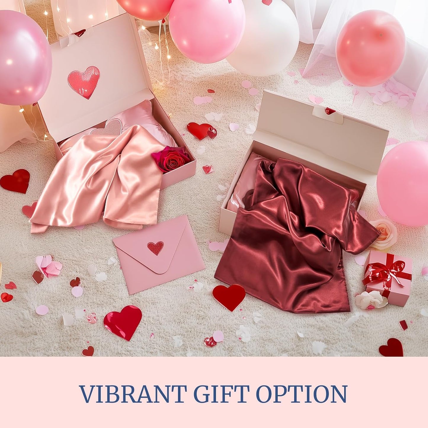 BEDELITE Satin Pillowcase for Hair and Skin, Super Soft and Cooling Similar to Silk Pillow Cases 2 Pack with Envelope Closure, Gift for Women Men(20"x26" Standard Size, Coral)