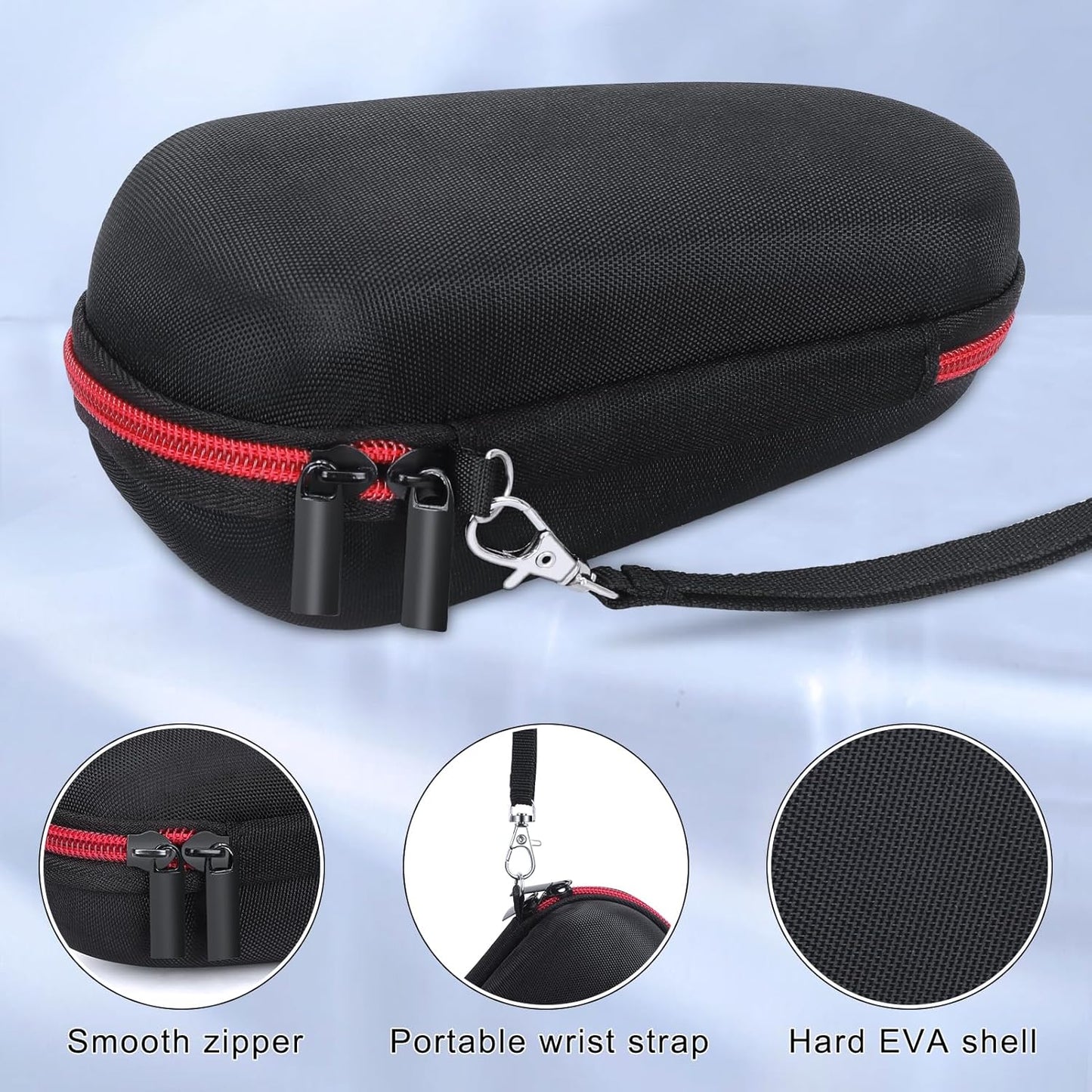 Electric Shaver Case,Travel Shaver Storage Bag & Razor Organizer Pouch,Durable,Waterproof, Compact Design for Men's Essentials,Fits Most Electric Shavers for Philips Braun Panasonic(Red)