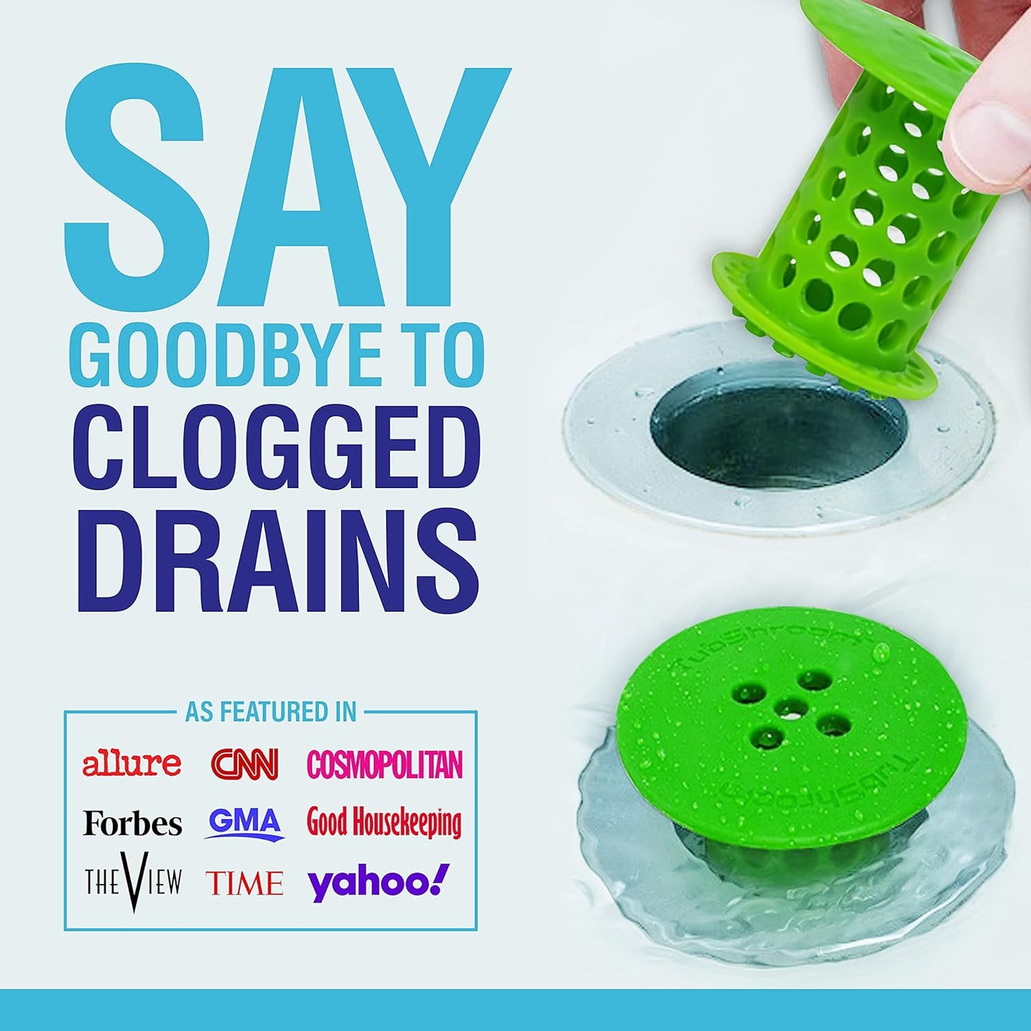 TubShroom Tub Drain Hair Catcher Strainer, Green – Drain Protector and Hair Catcher for Bathroom Drains, Fits 1.5” – 1.75” Bathtub and Shower Tub Drains