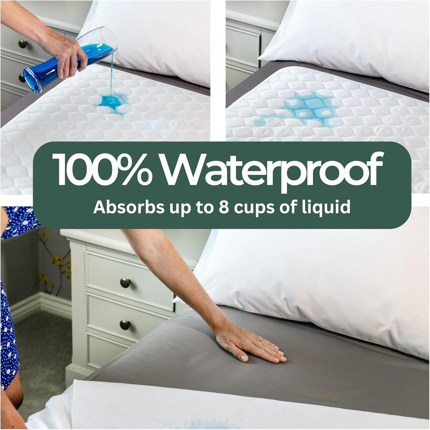 Hygge Sheets® Organic Washable Incontinence Bed Pads for Adults & Kids No Tucks - 52"x34" - 100% Waterproof Reusable Mattress Protector Underpads - Rayon derived from Bamboo