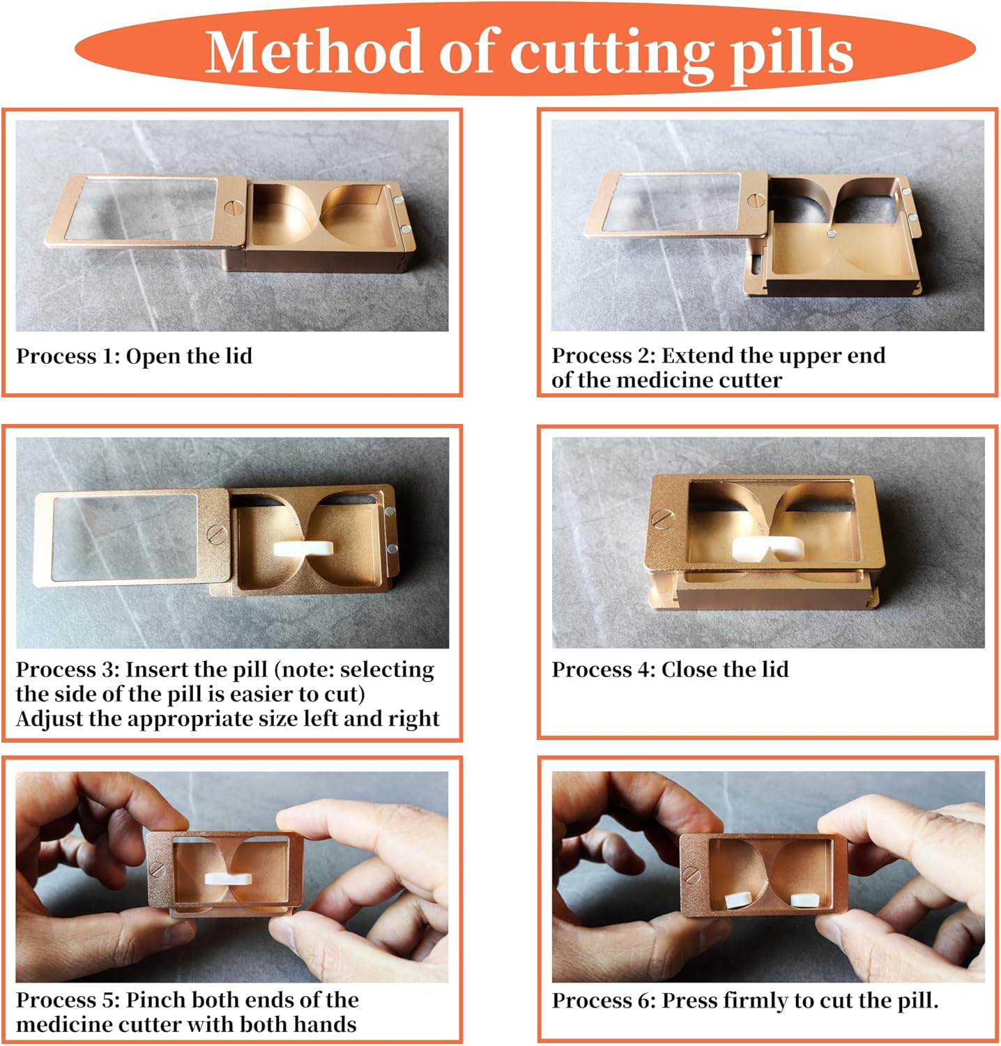 Professional Pill Cutter and Splitter - Precision Aluminum Slicer for Small Large and Tiny Tablets Best Cortador for Accurate Medicine and Vitamin Dosing Ideal Tablet Splitters for Pastillas (Black)