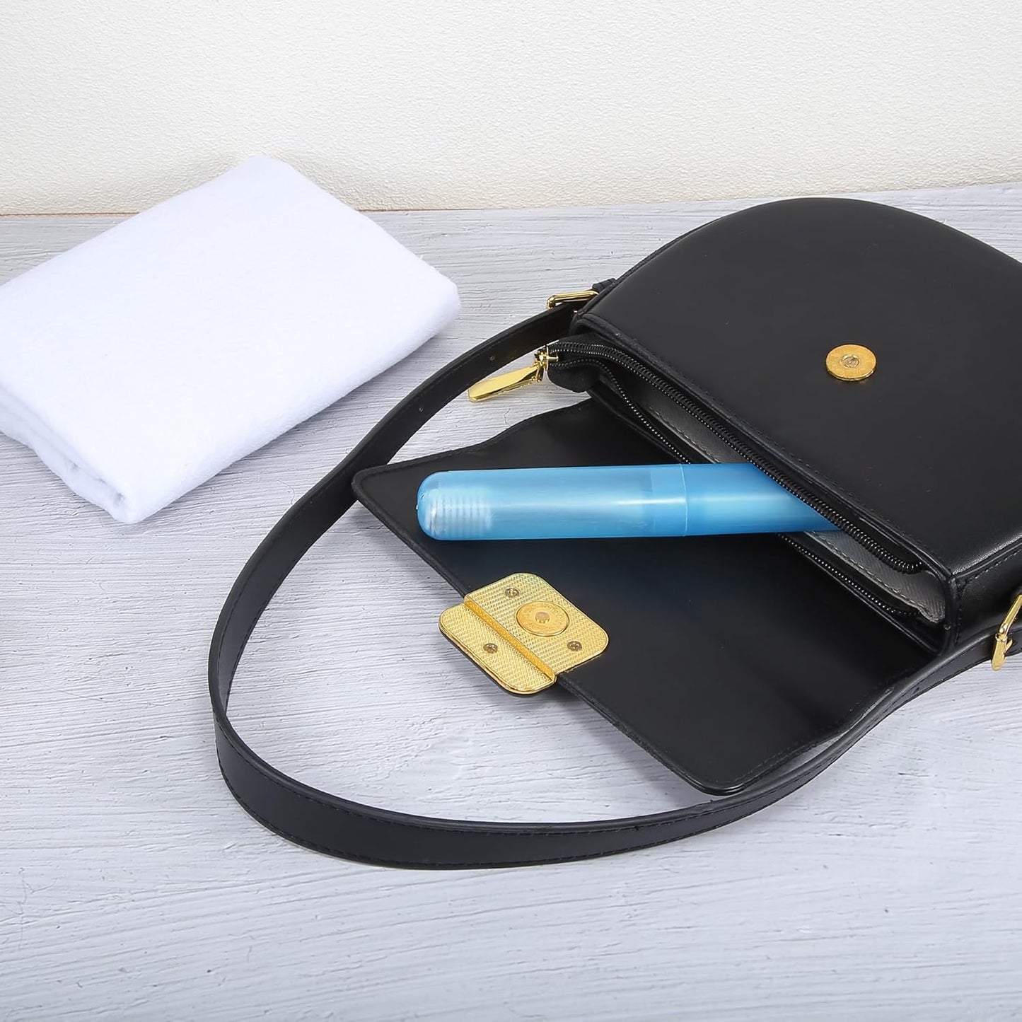 VOCOSTE 2 Pcs, Toothbrush Travel Case, Plastic, Lightweight Traveling Toothbrush Holders Case, for Travel Business, Blue Orange, 7.48"x1.06"