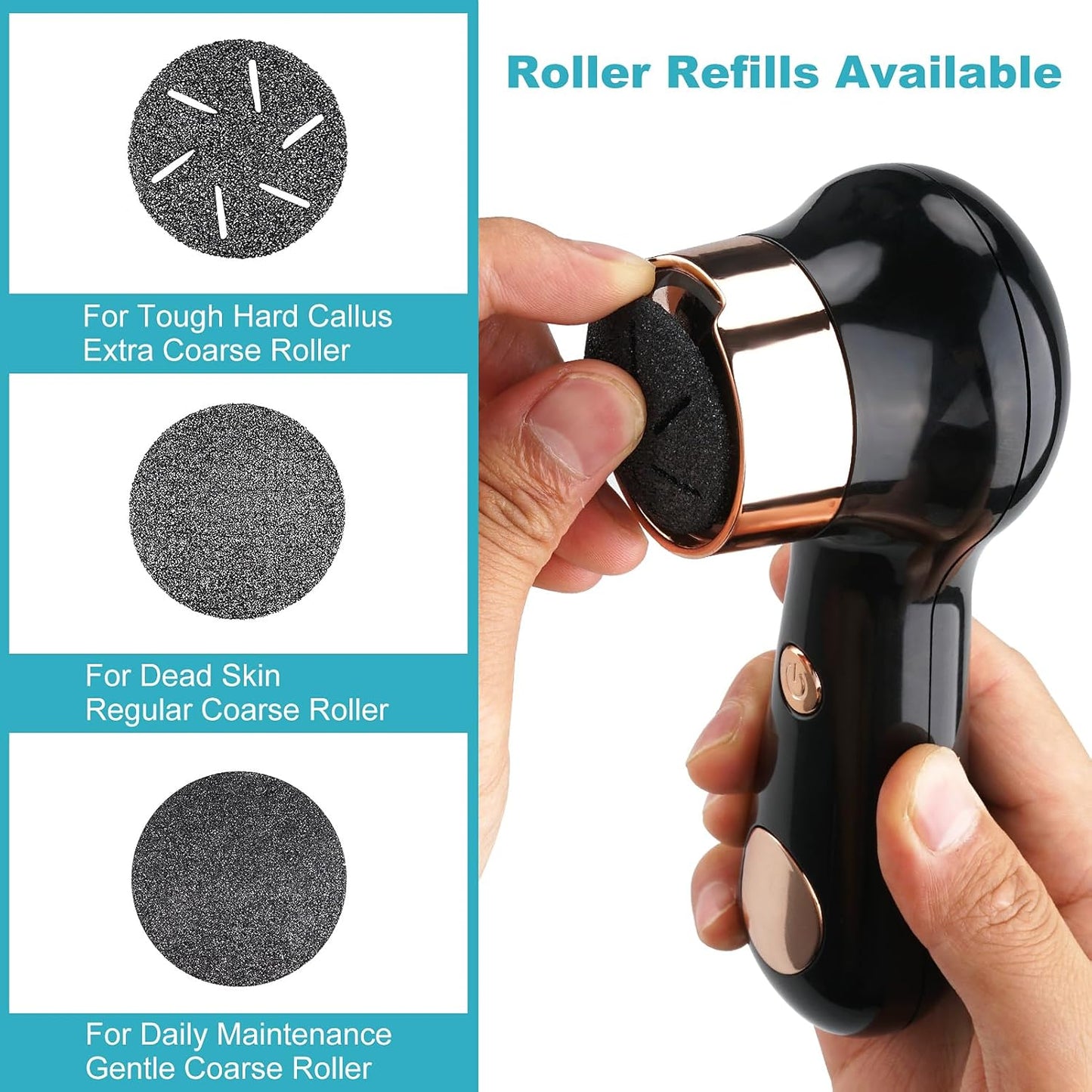 Electric Foot Callus Removers for Feet - Rechargeable Waterproof Portable Electronic Foot File Pedicure Tools for Cracked Heels Dead Skin