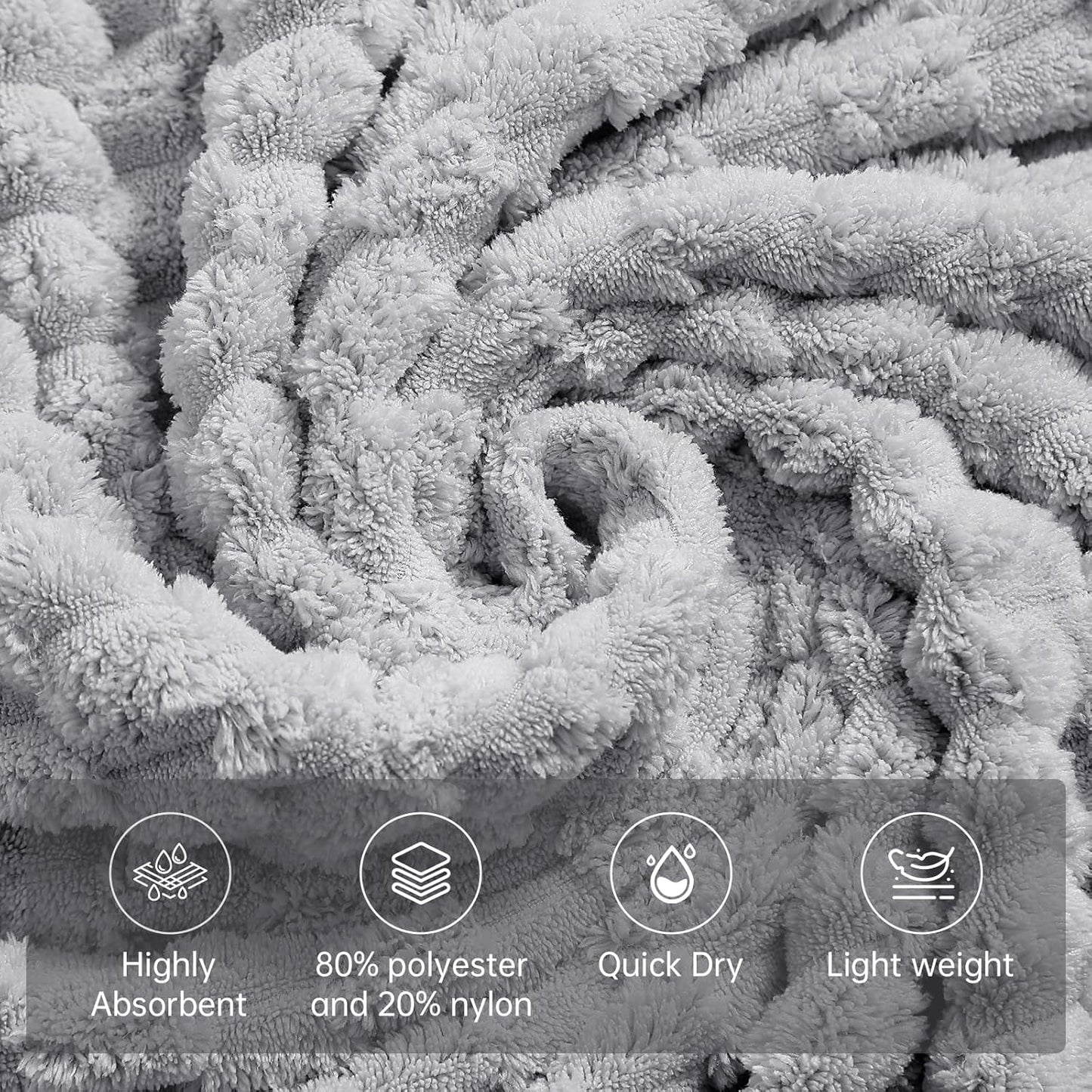 Extra Large Bath Towel Set of 6 (40"x80"),Oversized Bath Sheet Super Soft Highly Absorbent Microfibers Quick Dry Luxury Shower Towel for Bathroom Spa Gym Hotel Yoga (Gray, 6Piece)