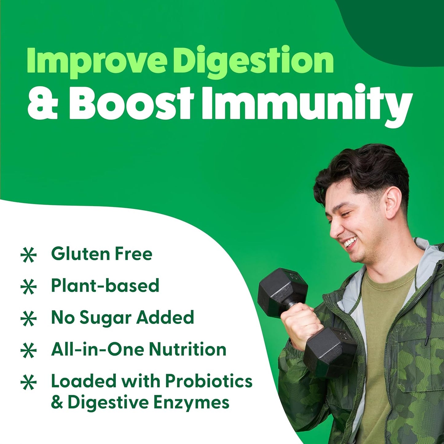 Feel Great Organic Superfood Greens Powder - Cocoa Chocolate | Fruit & Vegetable Supplement | Over 20 Greens, Fruits & Veggies, Fiber, Probiotics & Digestive Enzymes | 30 Servings