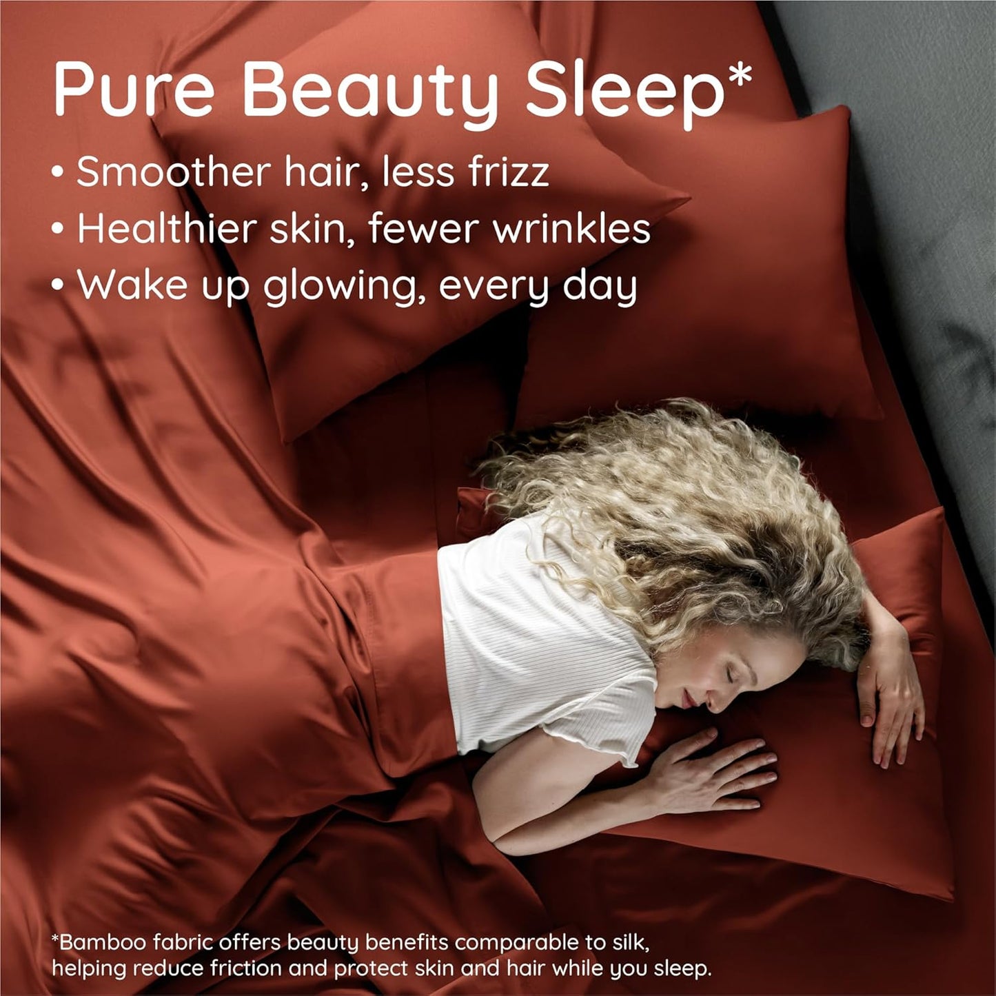 Bambaw 100% Viscose Derived from Bamboo Pillowcases King Size – Set of 2 Cooling Pillow Cases King with Envelope Closure, Soft & Cool Pillow Cases for Hot Sleepers (Terracotta)