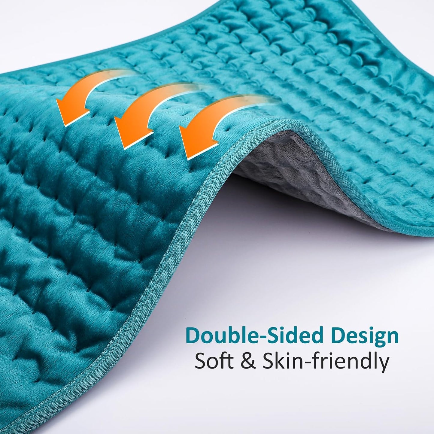 Electric Heating pad for Back/Shoulder/Neck/Knee/Leg Pain, Cramps and Arthritis Relief, 6 Fast Heating Settings, Auto-Off, Machine Washable, Moist Dry Heat Options, Extra Large 17" x33"