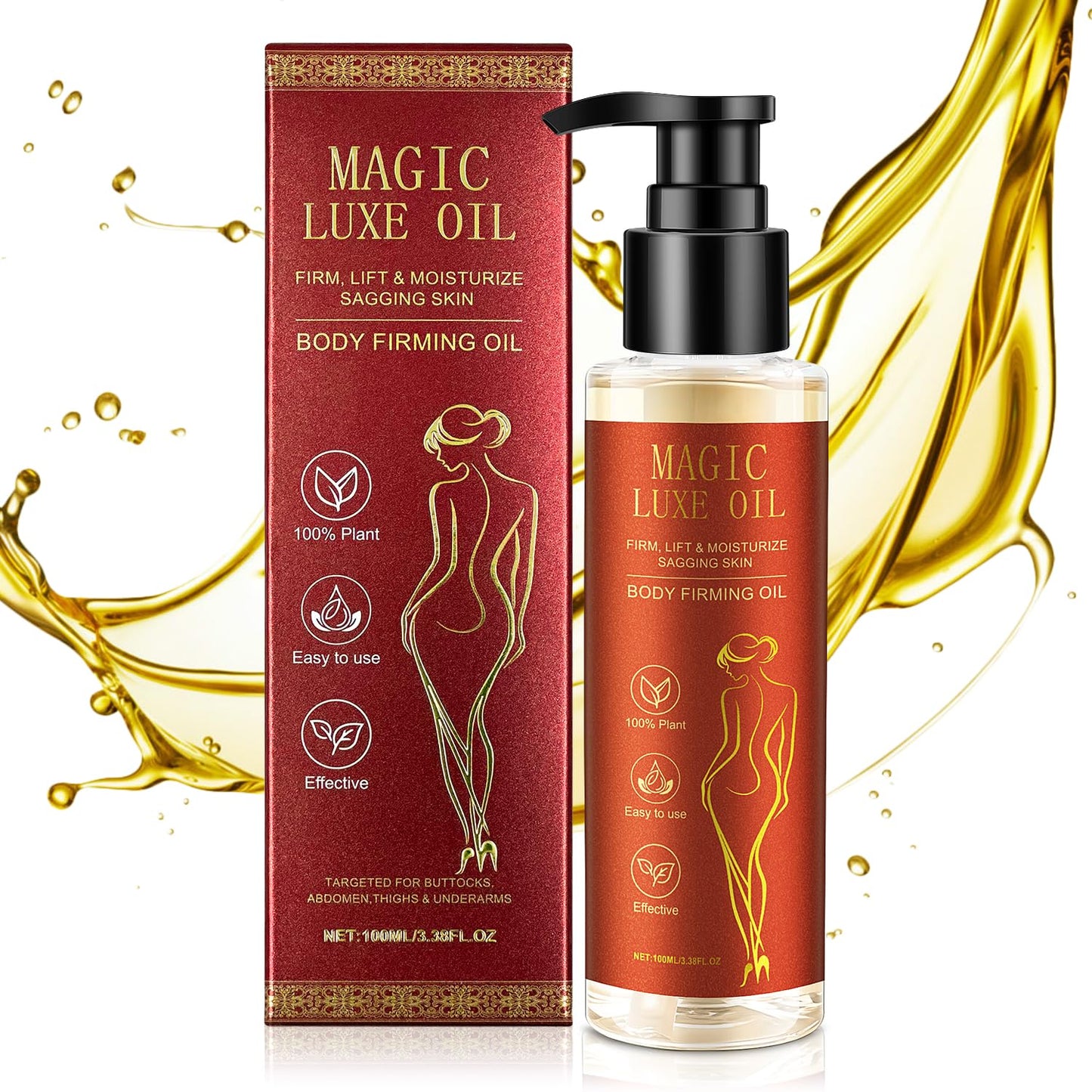 Magic luxury body oil Magic Body Firming Oil – 3.38 FL OZ Hydrating & Tightening Oil for Women | Fast-Absorbing, Non-Greasy, Natural Ingredients | After-Shower Skin Care & Spa Gift