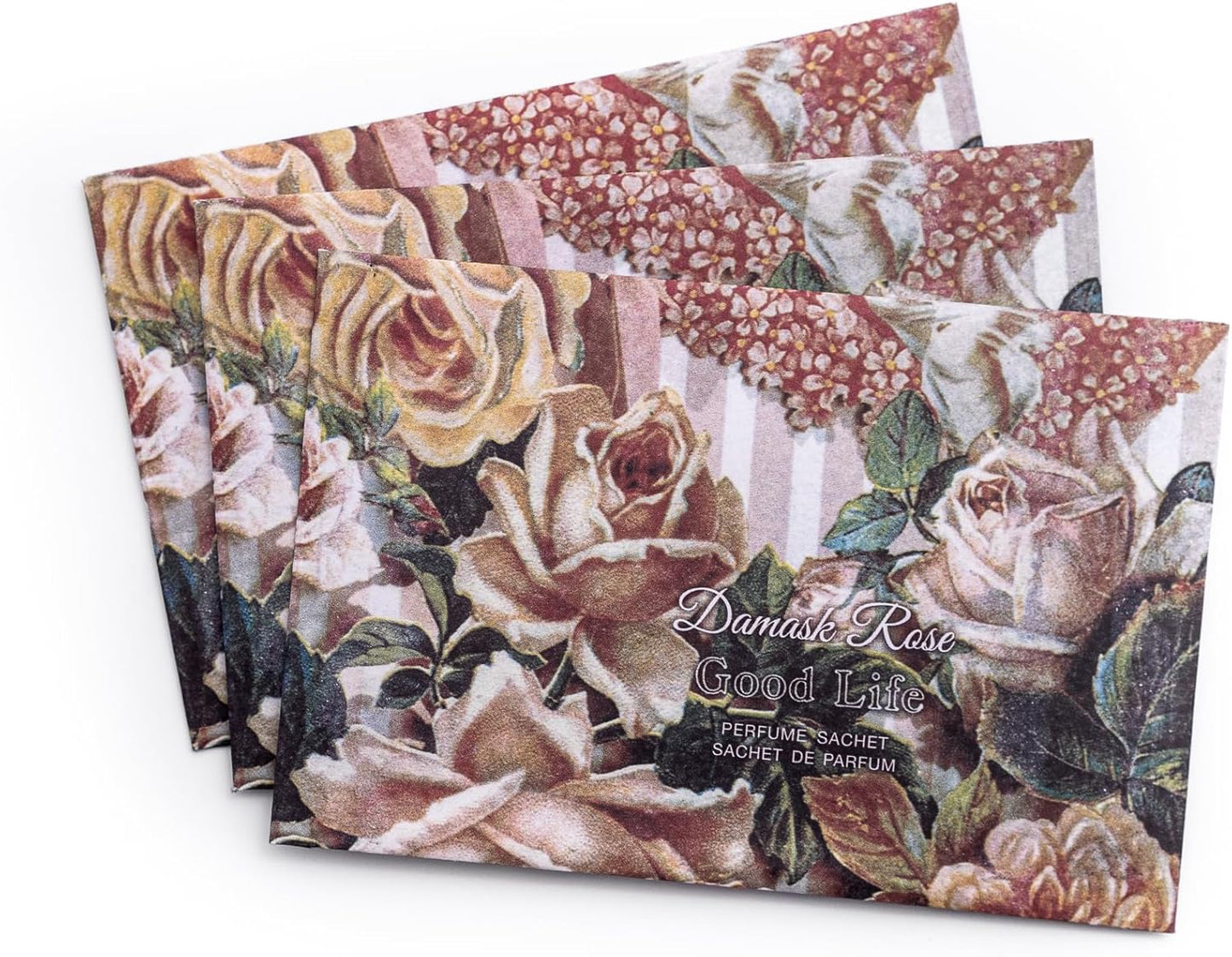 Good Life Damask Rose Scented Sachets | Designed in New Zealand | 12 Sachets – Vintage