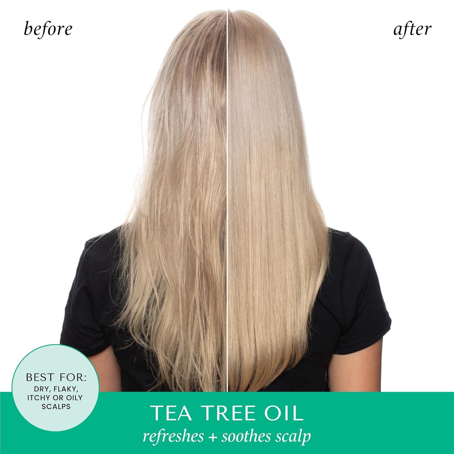 HASK Tea Tree Oil & Rosemary Invigorating Shampoo + Conditioner Set | Refreshes Scalp, Soothes, Sulfate-Free, Paraben-Free, Gluten-Free, Color Safe | 12oz each