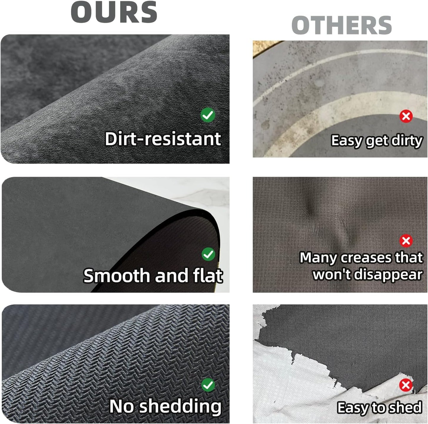 Bath Mat, Bathroom Rugs Non Slip Washable Thin Absorbent Quick Dry Bath Mat Fits Under Door Bathroom Floor Mat Perfect for Bath, Shower, or Sink 16"x24" Dark Grey