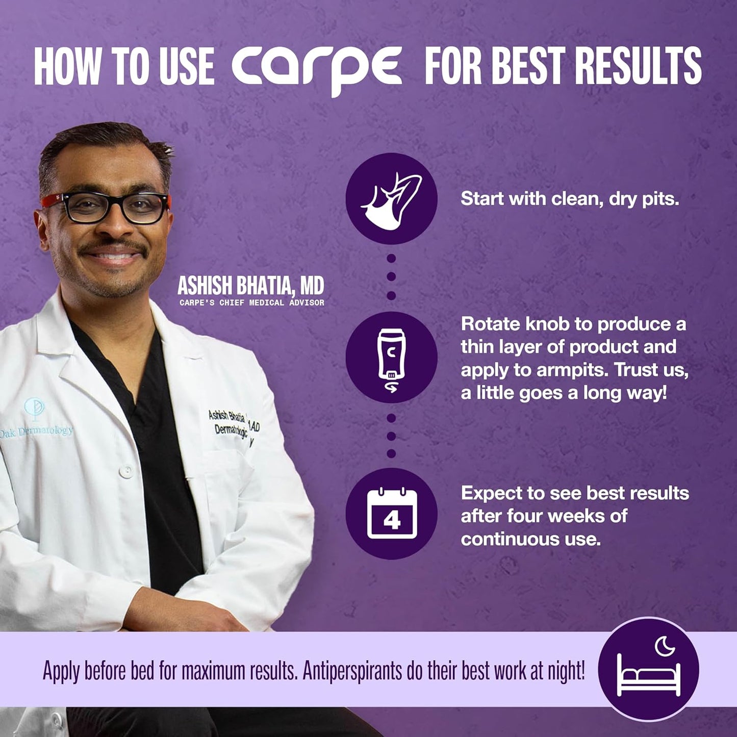 Carpe Underarm Antiperspirant and Deodorant, Clinical strength with Lavender Citrus scent, Combat excessive sweating Stay fresh and dry, Great for hyperhidrosis (Pack of 3)