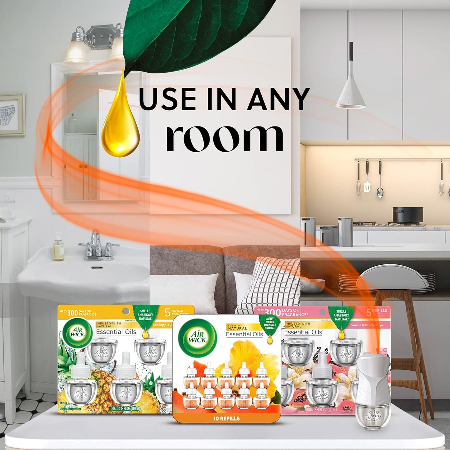 Air Wick Scented Oils 2+6 Vanilla & Pink Papay