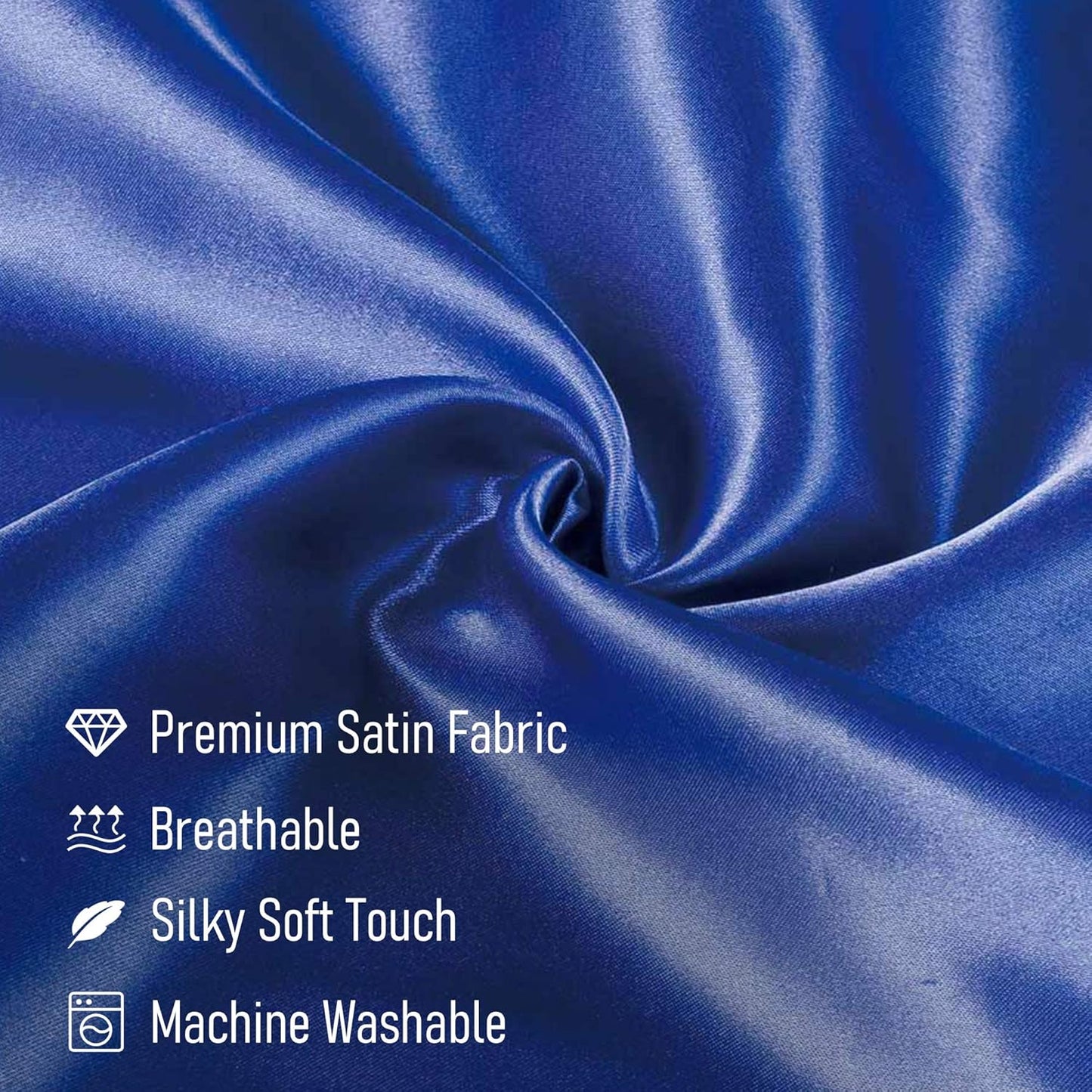 Tyfitb Satin Pillowcase Set for Hair & Skin Care – Cooling, Hypoallergenic, Anti-Frizz, Wrinkle-Free – Soft, Luxurious Pillowcases with Envelope Closure – 2-Pack, Standard Size 20x26, Gift-Ready