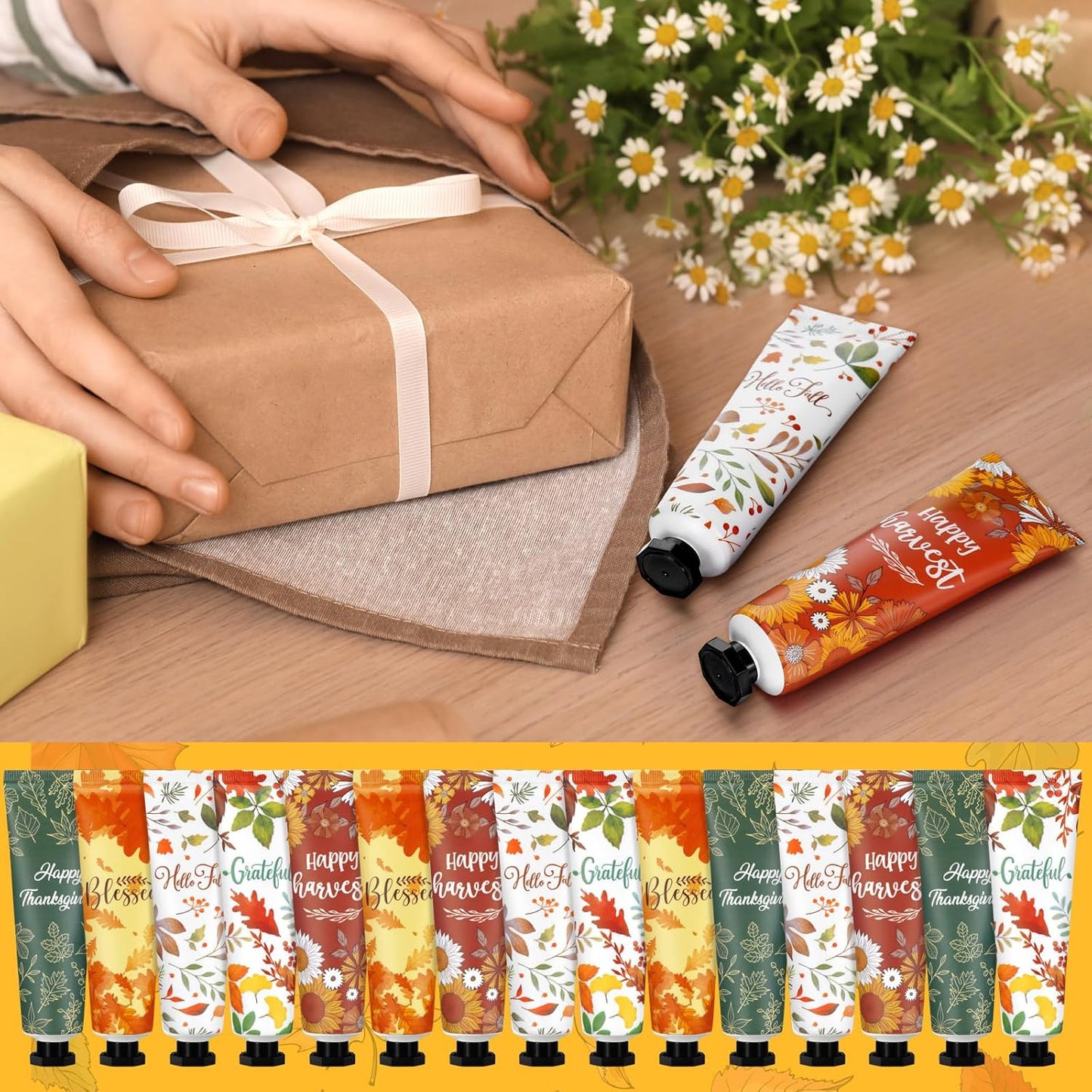 60 Pcs Thanksgiving Fall Hand Lotion Gifts Bulk for Women Maple Leaves Hand Cream 30ml Natural Botanical Fragrance Mini Lotion for Chapped Hands Travel Thanksgiving Autumn Party Supplies