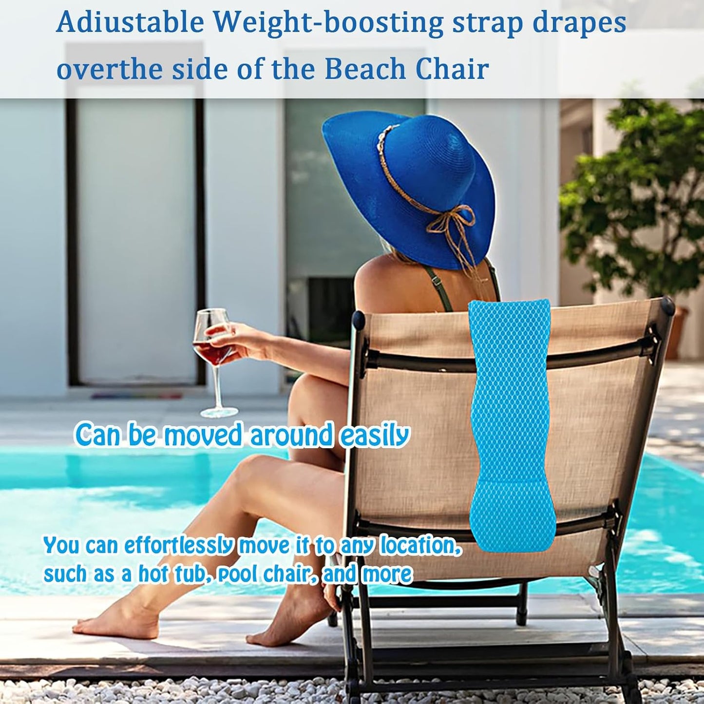 REEZEIVI 2 Pack Hot Tub Headrest Pillow,Chaise Lounge Pillows Outdoor 3D air mesh,Spa Pillow for Outdoor Hot Tub, Quick Drying and Washable,Head and Neck Support Pillow with Adjustable Weighted Strap