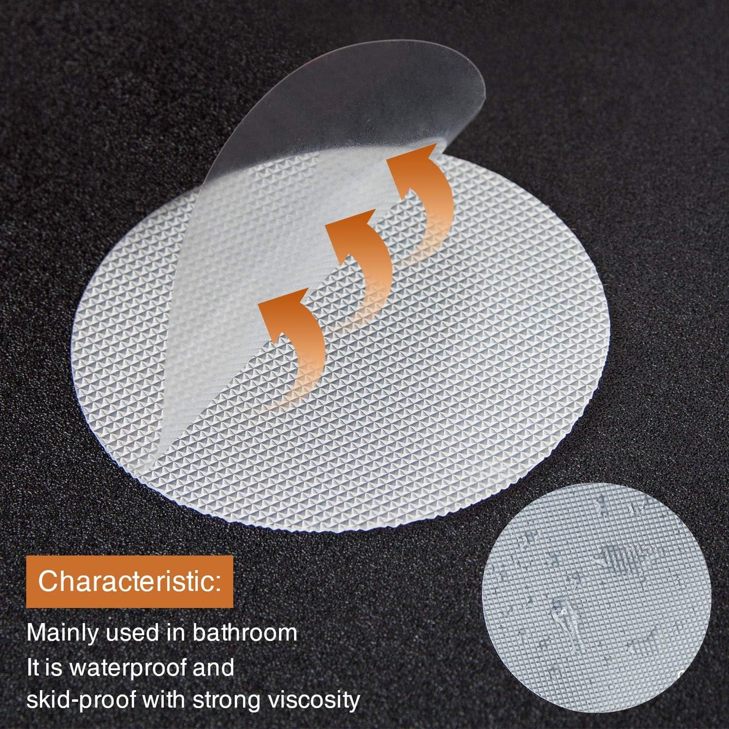 24 PCS Original Non-Slip Bathtub Stickers, Safety Bathroom Tubs Showers Treads Adhesive Decals Scraper