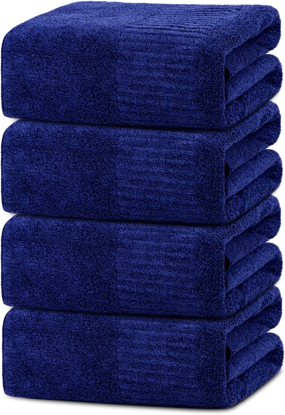 SEISSO Bath Towels 4 Pack Premium Large Towels for Bathroom 35 x 63 Inches Ultra Soft and Quick Dry Luxury Bath Sheet, Lightweight Shower Towel for Fitness, Hotel, Gym, Sauna, Home - Navy Blue