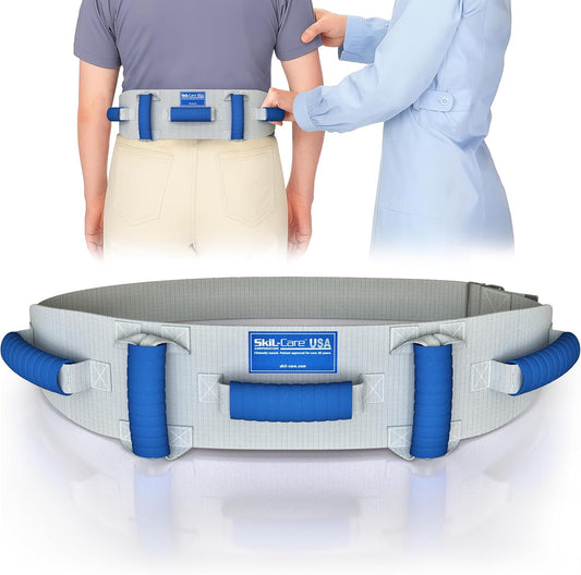Skil-Care Multi-Grip Gait Belt with Handles for Seniors up to 350lbs, Transfer Belt for Elderly and Disabled, Physical Therapy Equipment for Lift Assist, Walking Aids, Gait Belts for Seniors, 252220