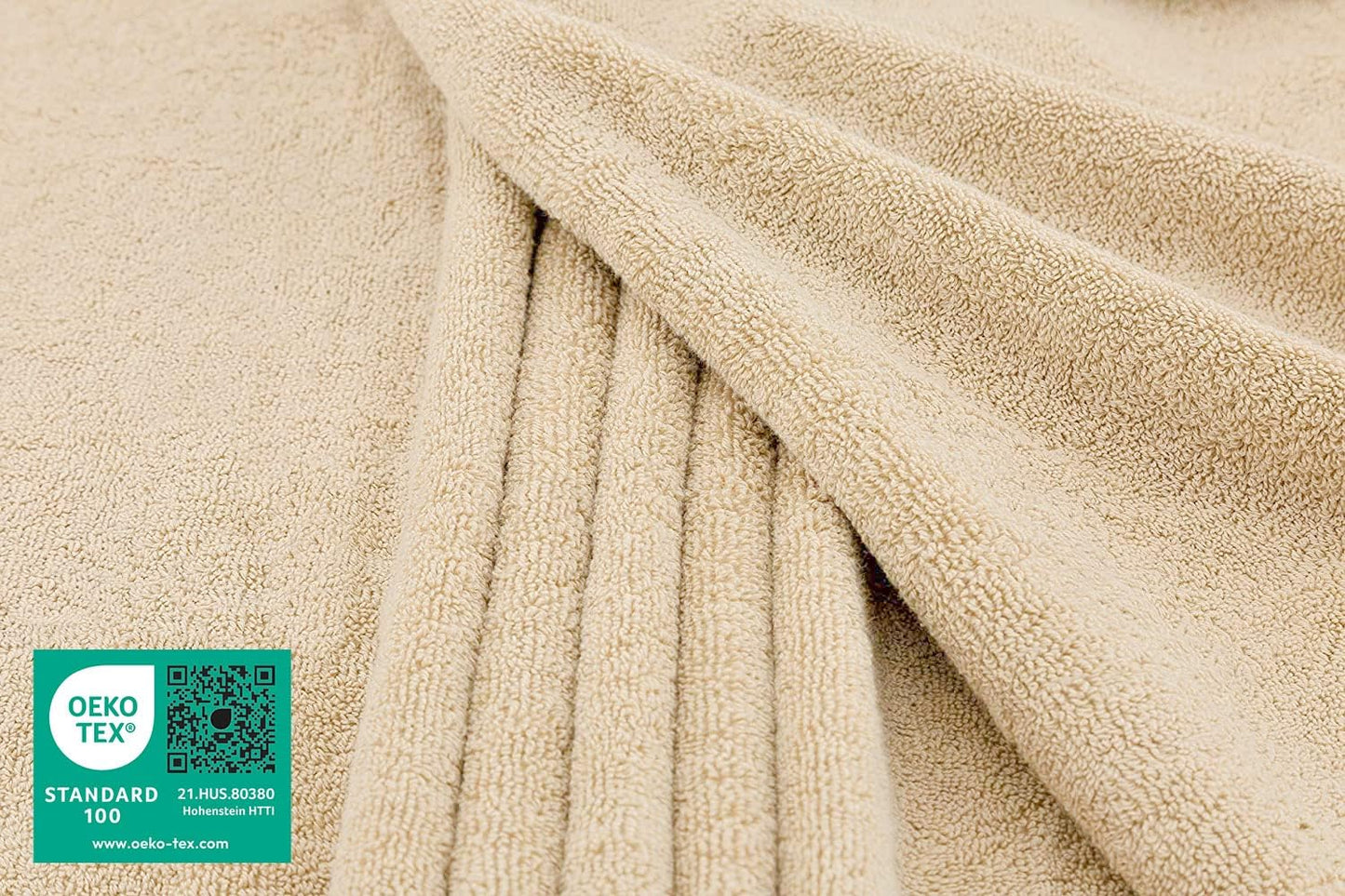 American Soft Linen Oversized Bath Sheet 40x80 Extra Large for Bathroom, 600 GSM 100% Cotton Turkish Jumbo Bathsheet Towels for Adults, Beige Bath Sheet