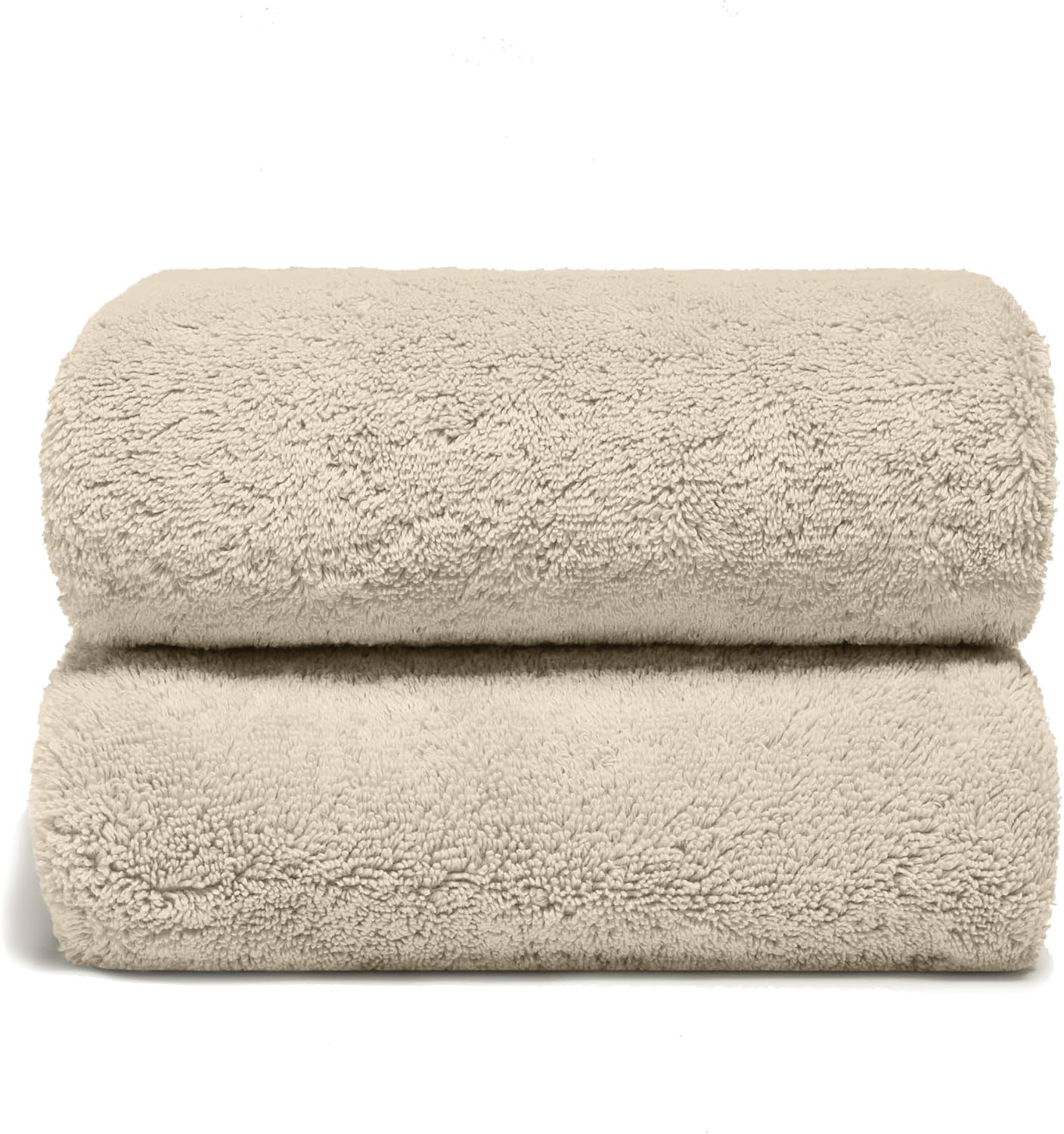 Italic Ultraplush 100% Australian Cotton Towels - Set of 2 Luxury Bath Towels, Quick Dry Plush and Absorbent, Heavy Duty Large Bath Towels, 800GSM Towels for Bathroom & Spa (Sand)