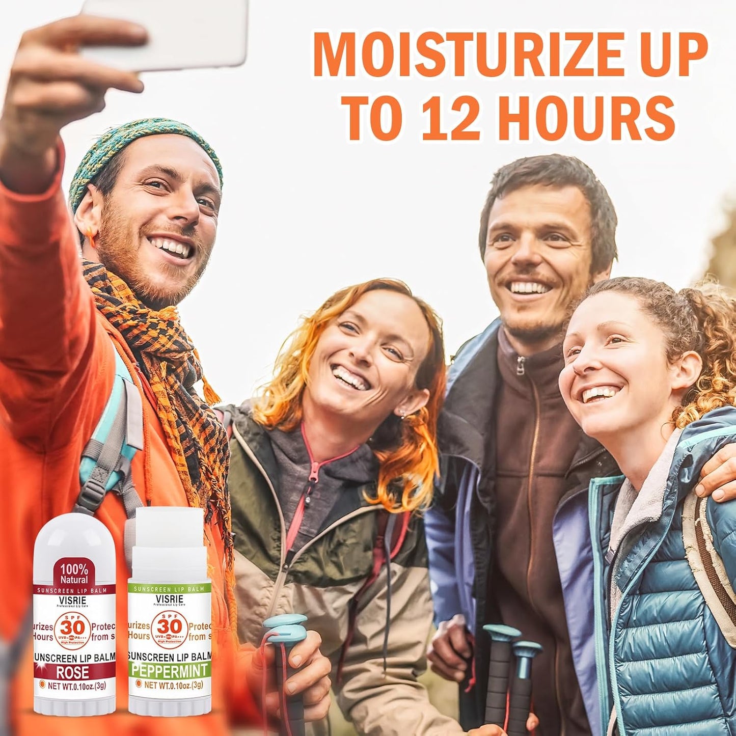 SPF 30 Sunscreen Lip Balm, SPF Lip Balm Bulk 60 Count, Broad Spectrum UVA/UVB Lip Sunscreen with Vitamin E and Coconut Oil- 10 Flavors