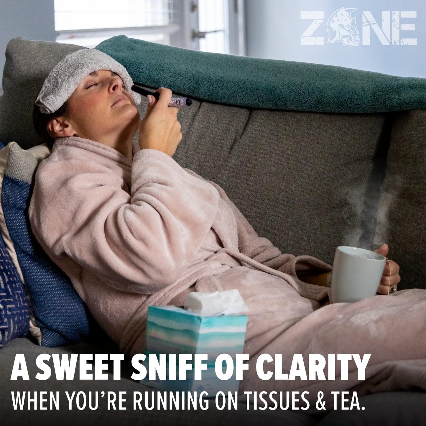 Zone Essential Oil Nasal Stick – Natural Mood Boosting Ingredients - Ultra Cool Refreshing Sensation, Made in USA (Essential Oils and Menthol) (Lavender Mint 3 Pack)