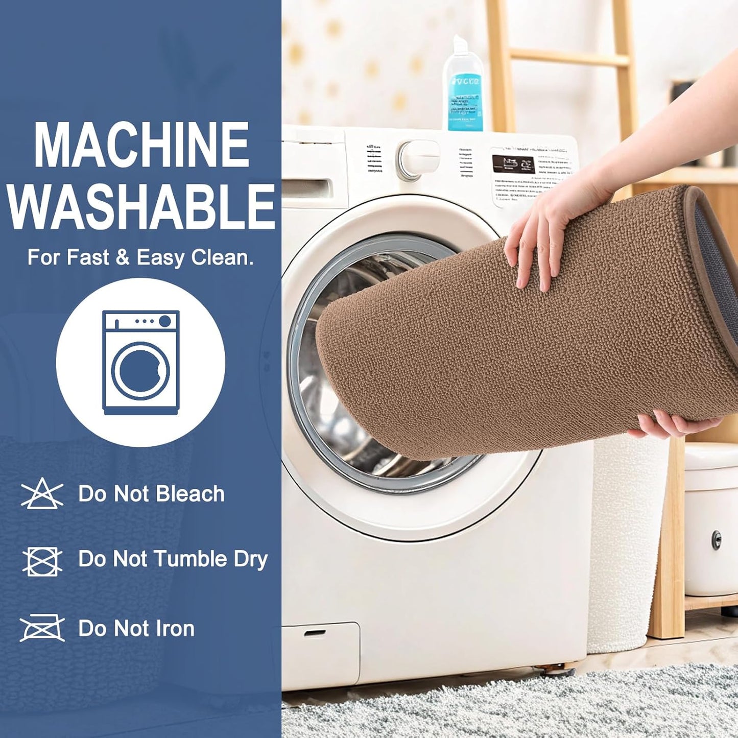 OLANLY Thick Memory Foam Bath Mat Rug 36x24, Extra Soft Absorbent Bathroom Rug, Quick Dry Bath Mats, Non-Slip, Machine Washable Carpet for Bathroom, Tub and Shower, Home Decor Accessories, Mocha